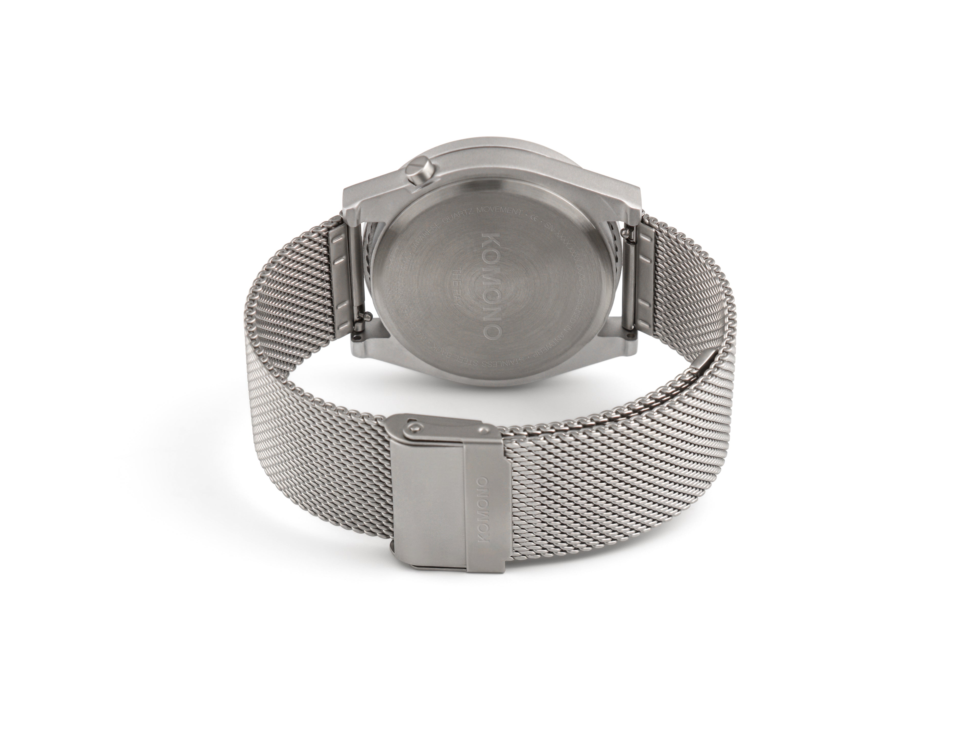 komono-ray-legacy-mesh-silver-armbanduhr-diver-mit-stoppuhr image 3