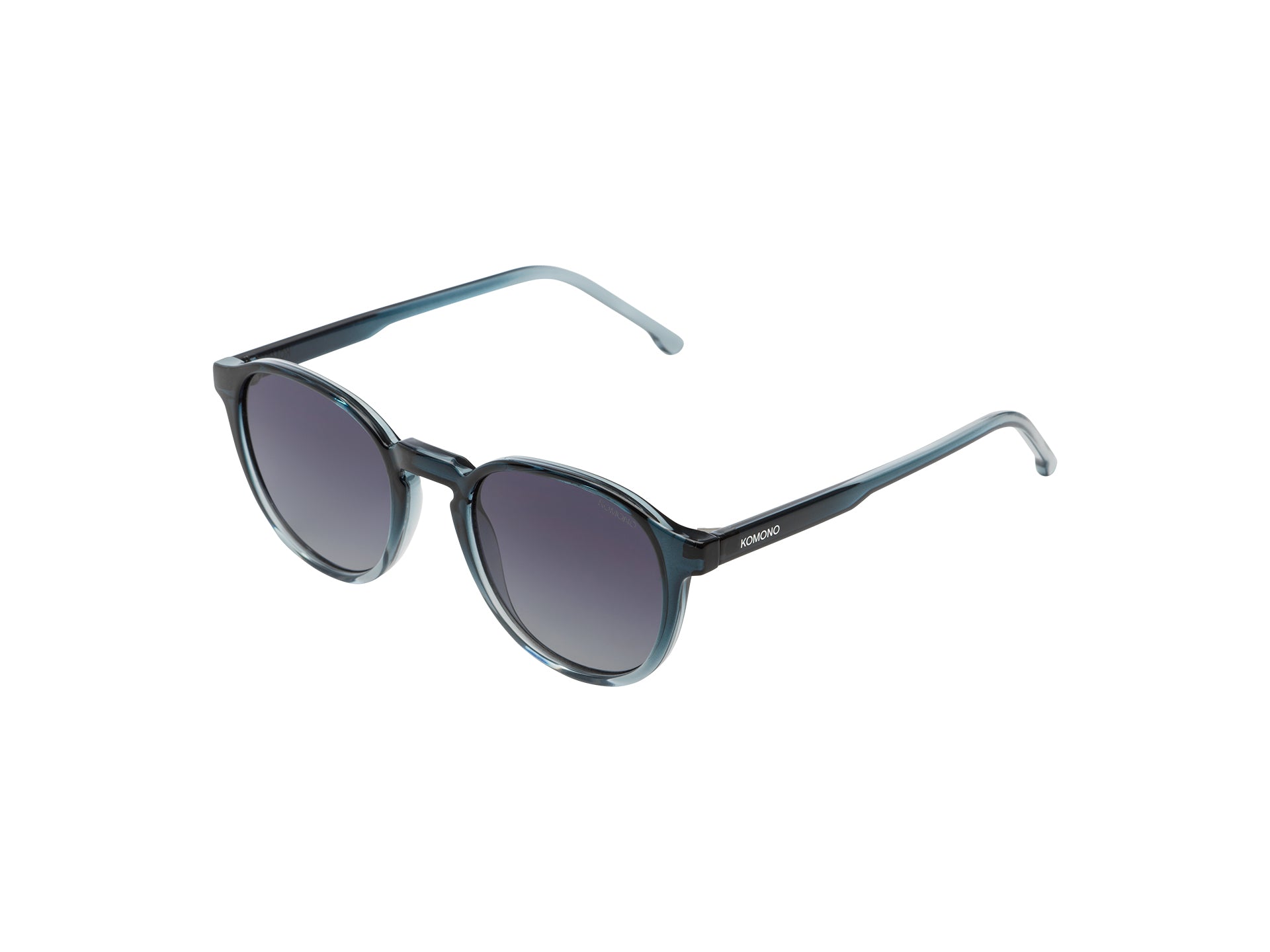 komono-liam-bluescale-runde-sonnenbrille-aus-bio-nylon-transparent-blau-lila image 3