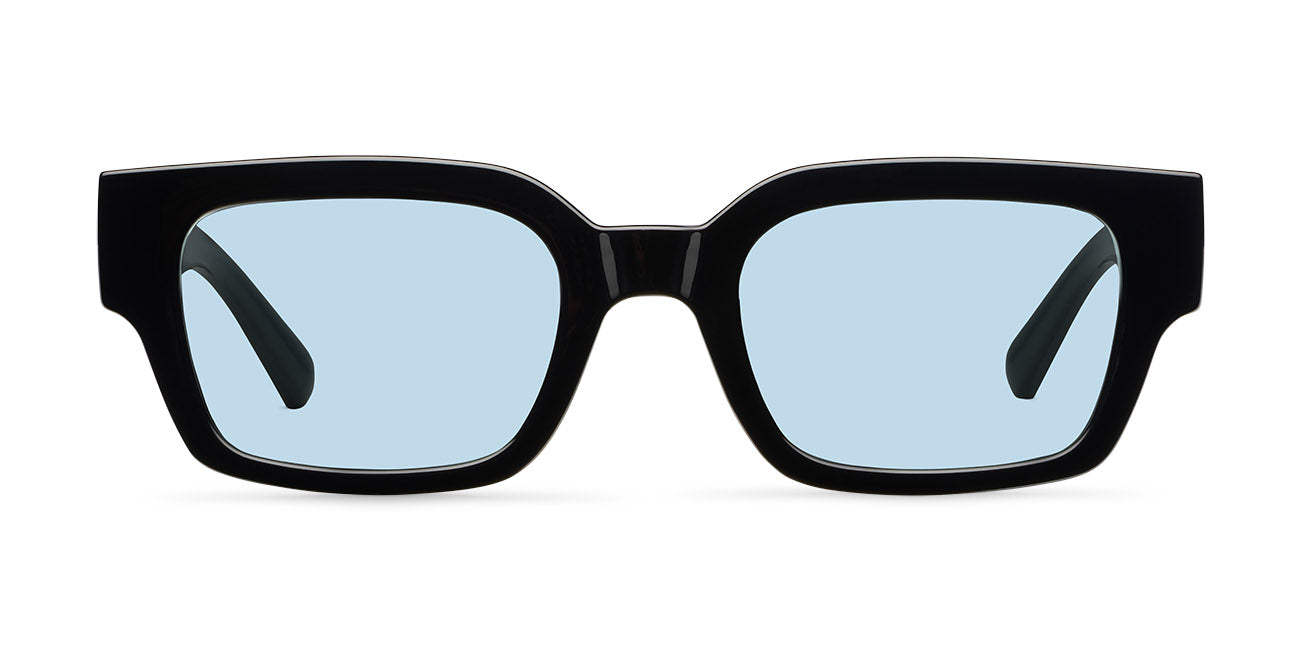 meller-hamer-black-turquoise-rechteckige-bio-sonnenbrille-mit-blauen-gl-sern image 1