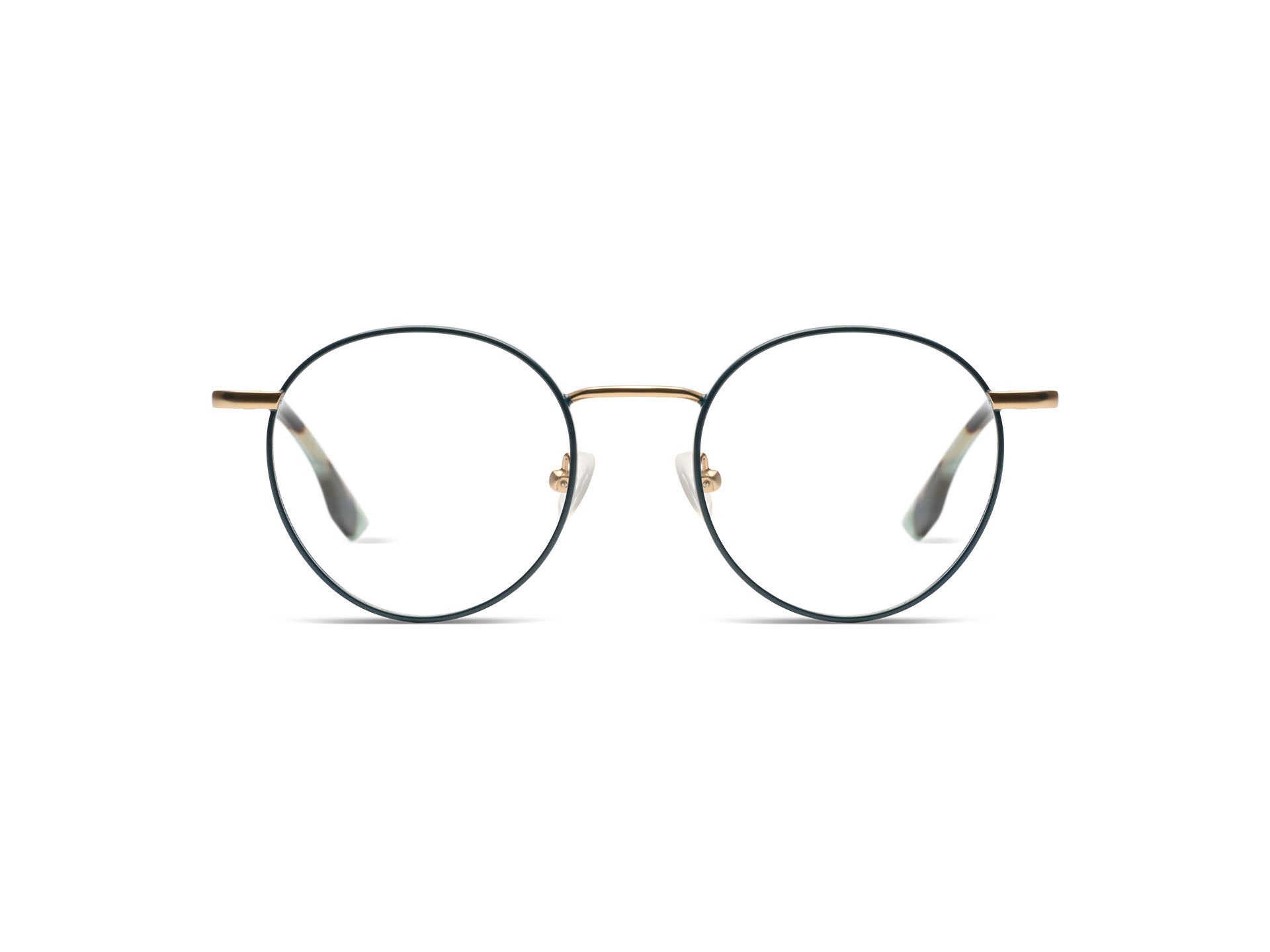 komono-pete-white-gold-matte-teal-brillenfassung image 1