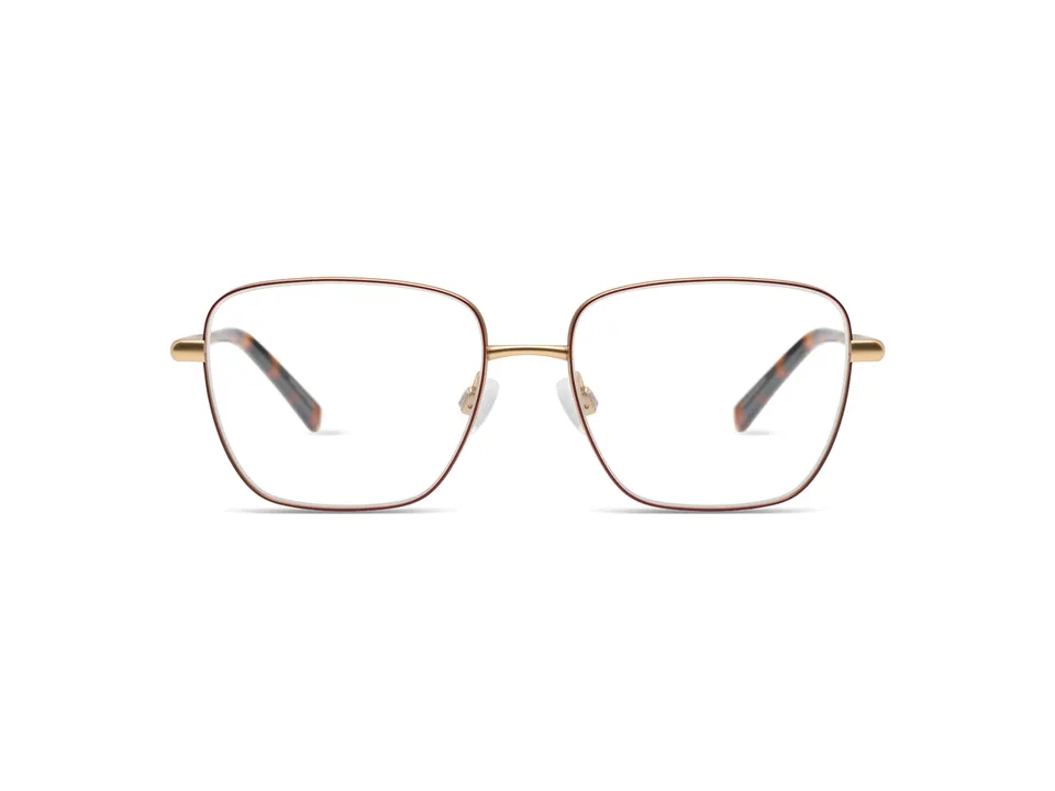komono-clara-white-gold-burgundy-titan-brille image 1