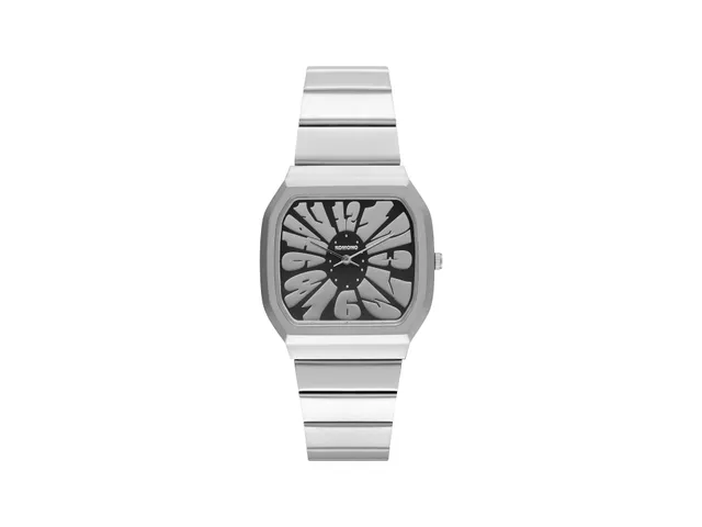komono-max-flower-silver-black-uhr-bestseller-mit-metallband image 1