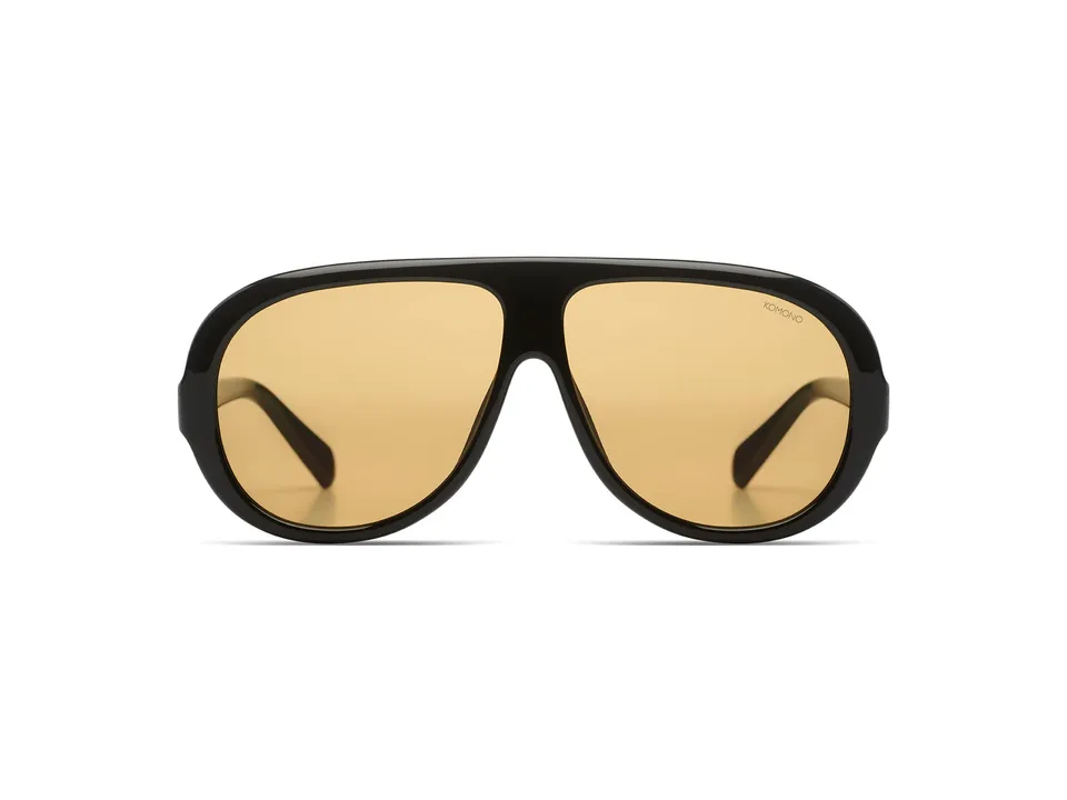 komono-tate-black-amber-sonnenbrille-pilotenform image 1