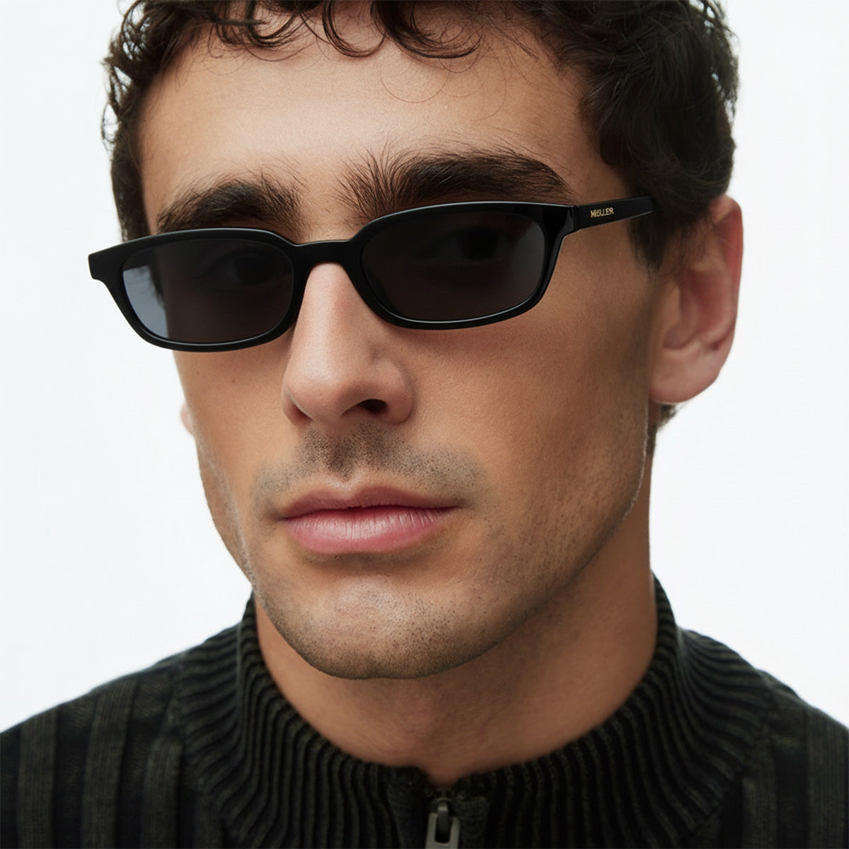 meller-eru-all-black-sonnenbrille-l-ngliche-retro-rechteckform-black-black image 6