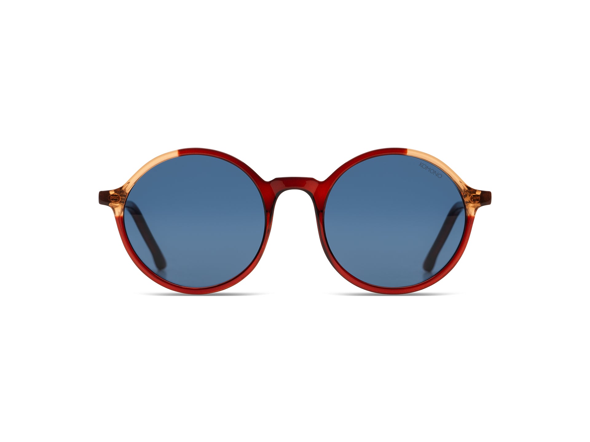 komono-madison-burgundy-coral-runde-sonnenbrille-aus-bio-nylon image 2