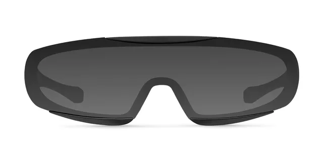 meller-badu-all-black-sonnenbrille-wraparound-sport-design-mit-reflektierender-v image 1