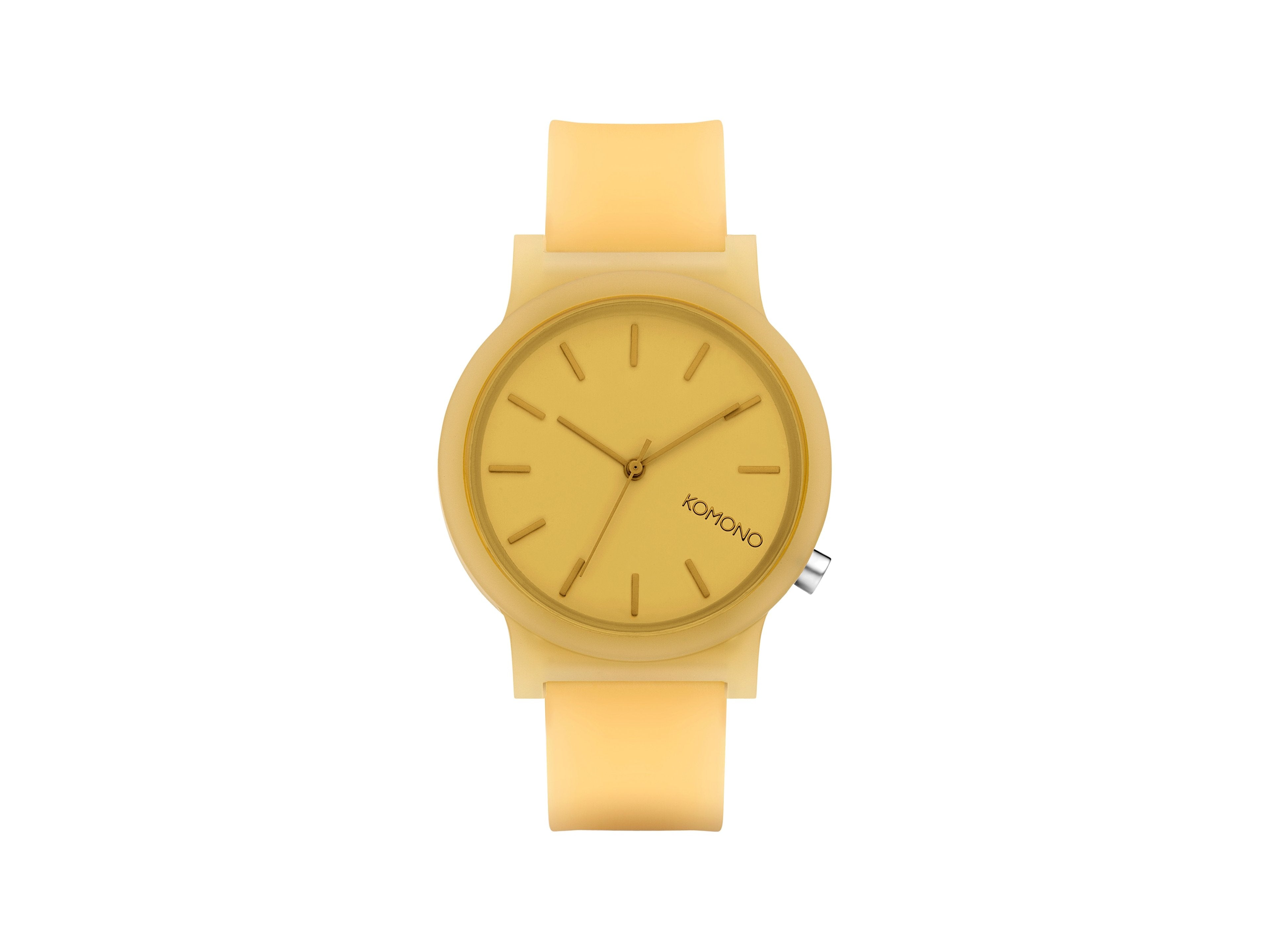 komono-mono-ochre-armbanduhr-monochromes-design-translucentes-silikonarmband image 1