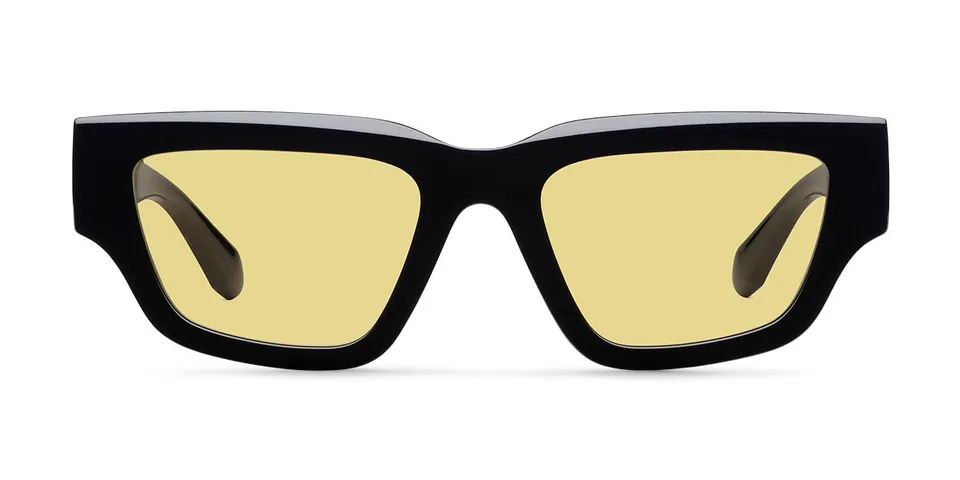 meller-kiya-black-yellow-sonnenbrille-cat-eye-design-mit-flat-top-rahmen-biobasi image 1