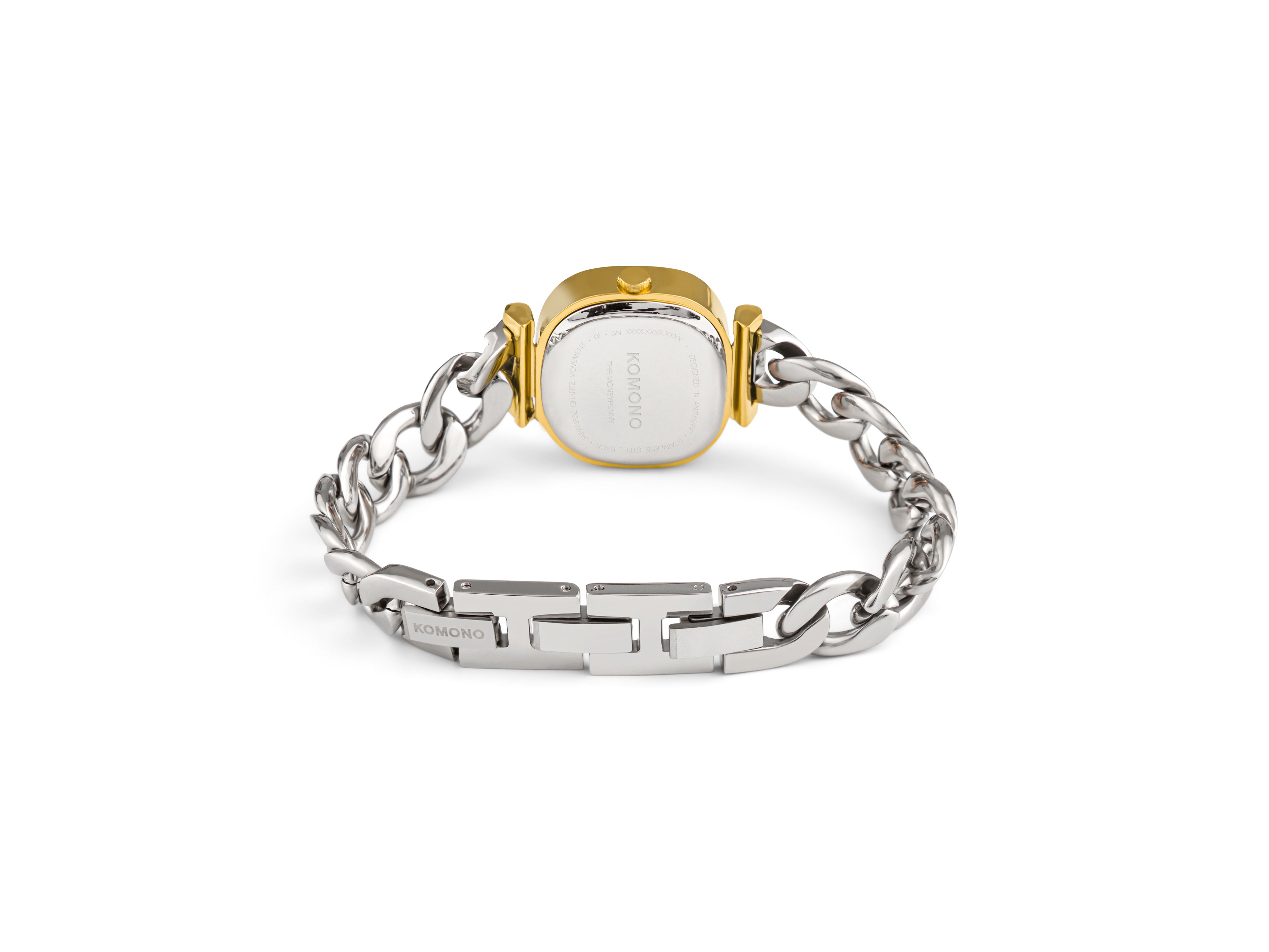 komono-moneypenny-revolt-armbanduhr-gold-silver-mix-kleines-zifferblatt-revolt-b image 3