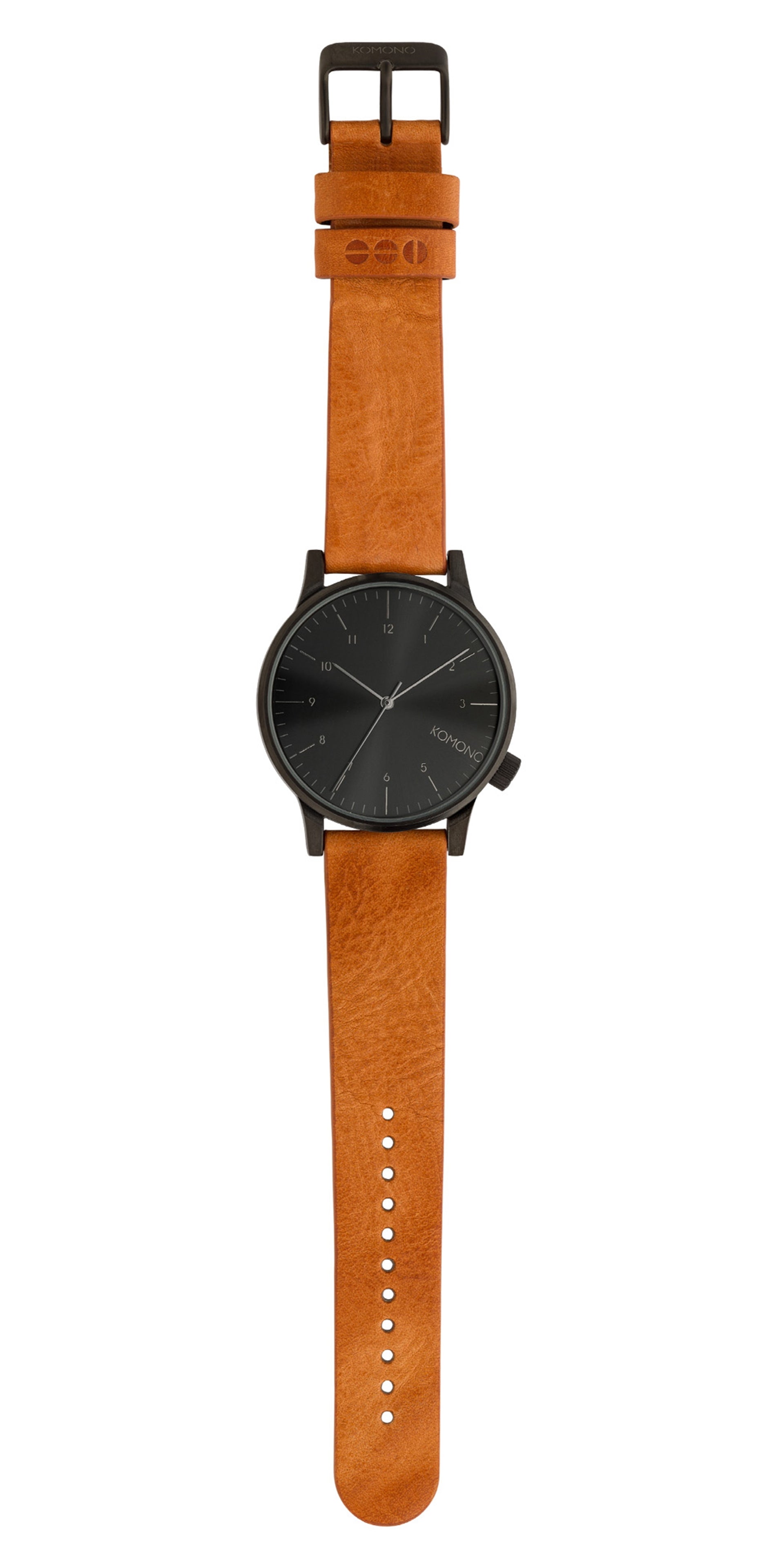 komono-winston-regal-cognac-armbanduhr-leder-minimalistisch image 2