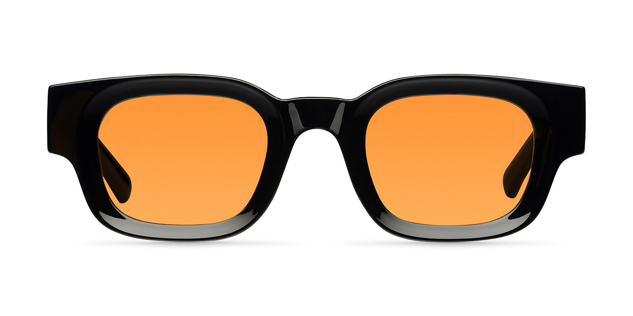 meller-gamal-black-orange-runde-statement-sonnenbrille-mit-boldem-rahmen-und-ora image 1