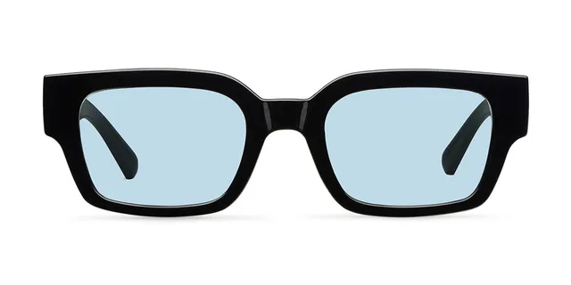 meller-hamer-black-turquoise-rechteckige-bio-sonnenbrille-mit-blauen-gl-sern image 1