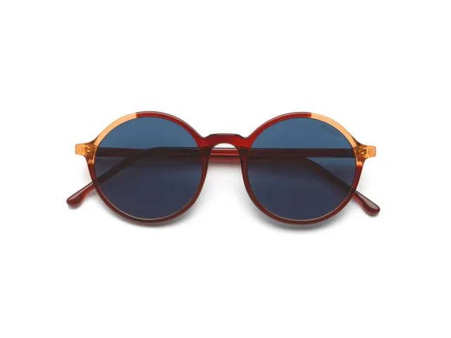 komono-madison-burgundy-coral-runde-sonnenbrille-aus-bio-nylon image 1