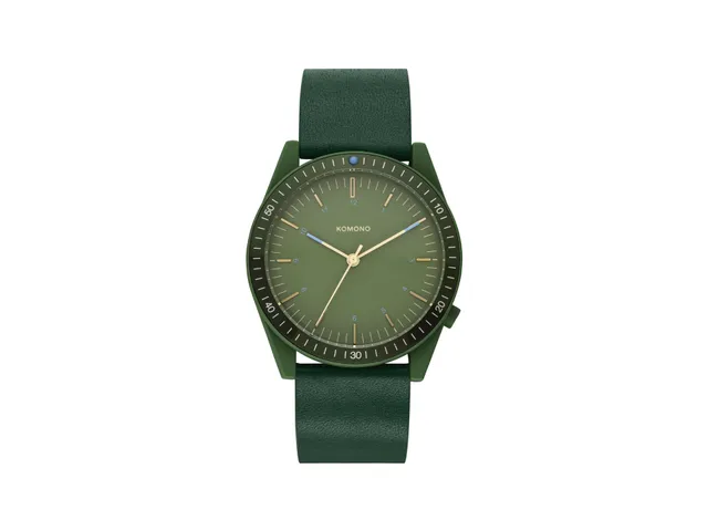 komono-ray-shade-leather-green-uhr image 1