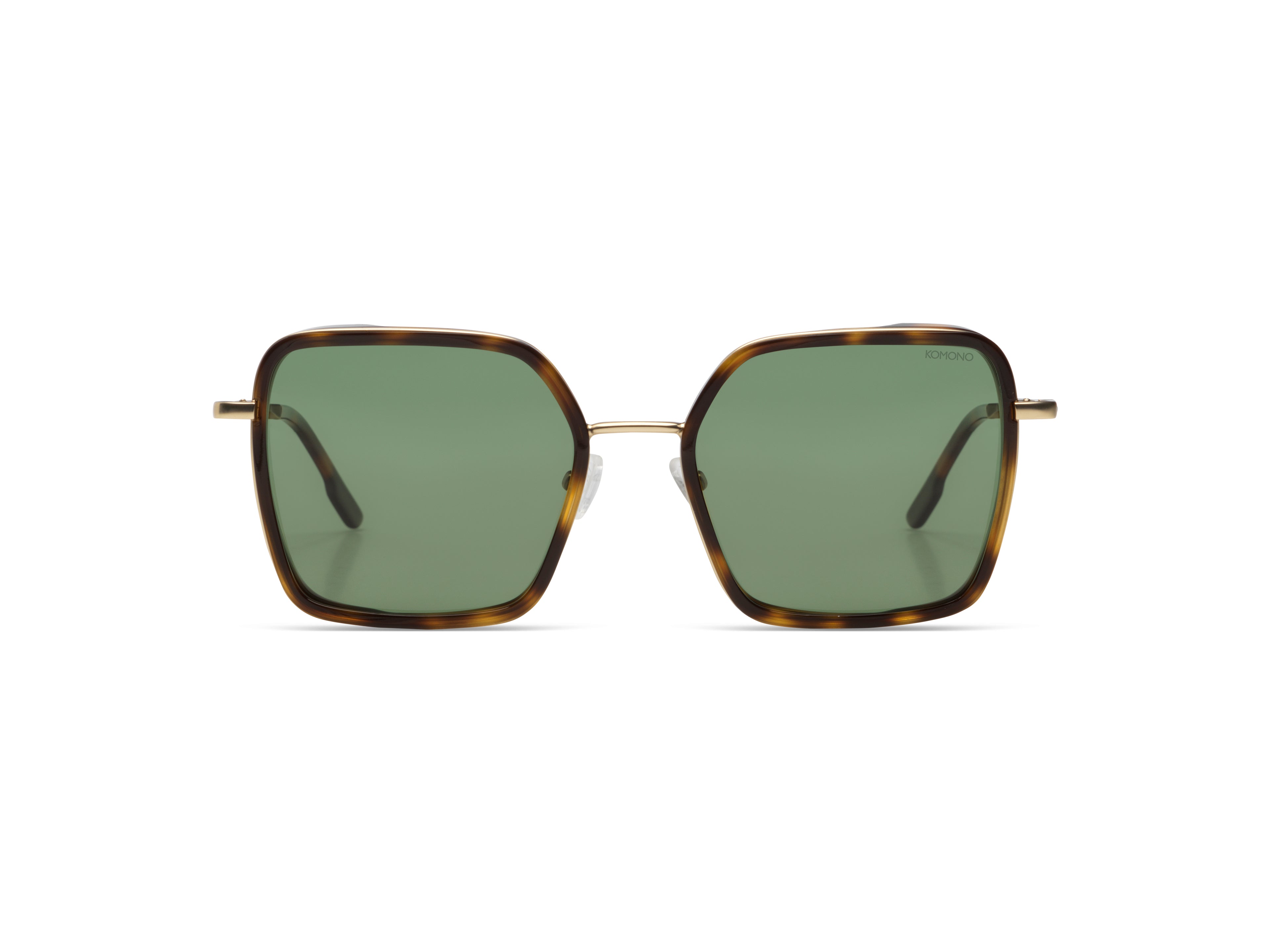 komono-audrey-sonnenbrille-white-gold-havana-stainless-steel-frame-acetate-detai image 1