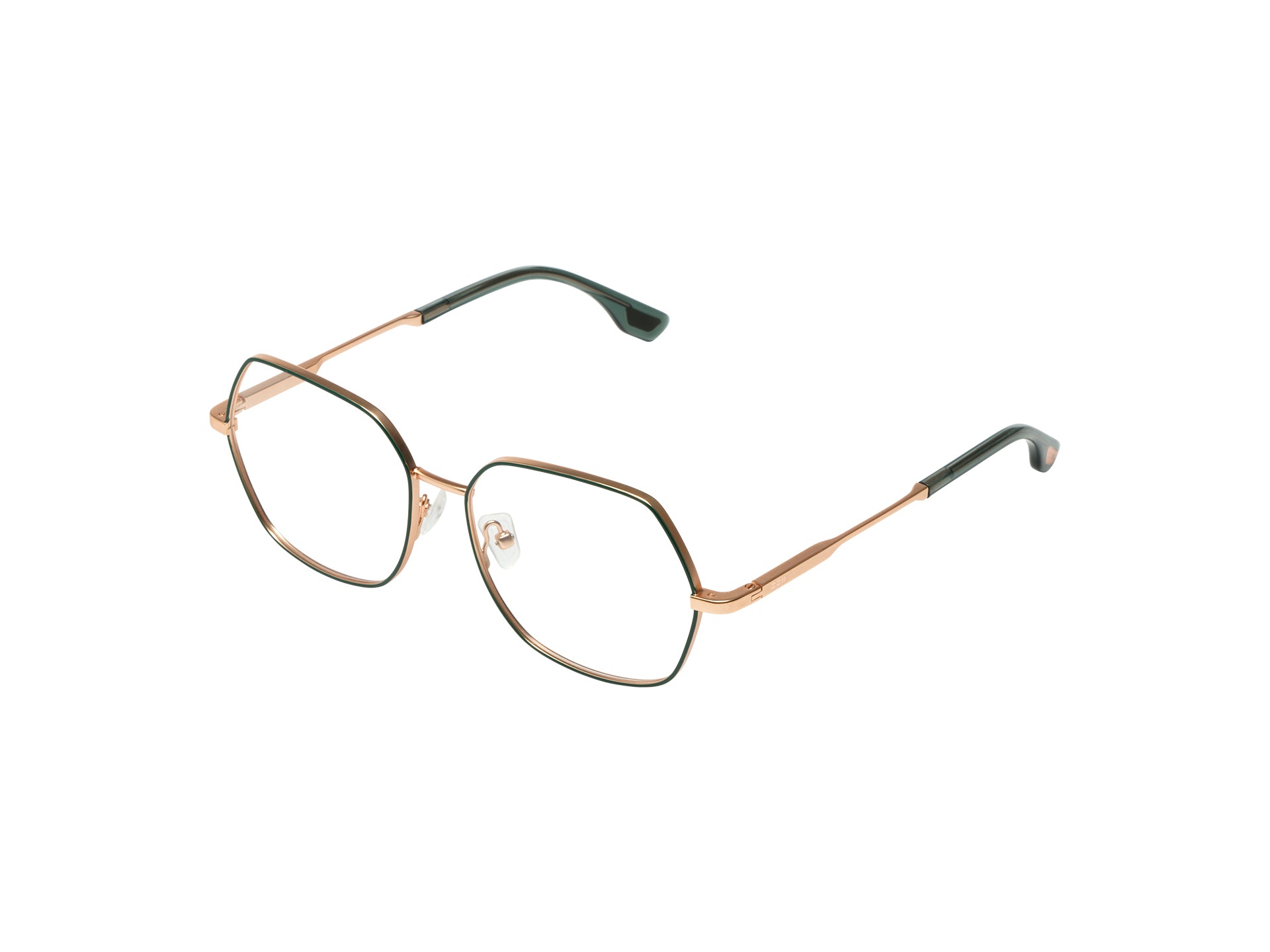 komono-ella-rose-gold-matte-teal-brillenfassung image 2