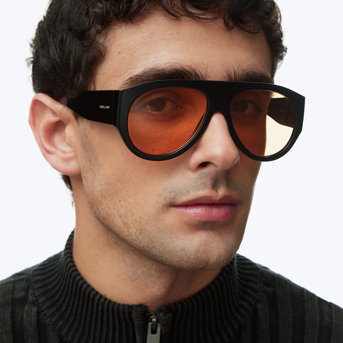 meller-lira-black-orange-aviator-sonnenbrille-oversized-aviator-in-schwarz-orang image 6