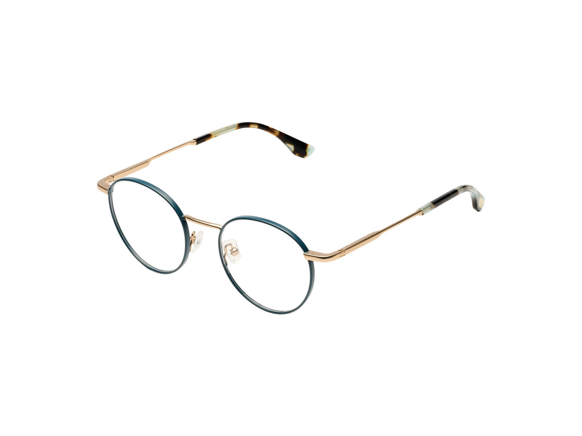 komono-pete-white-gold-matte-teal-brillenfassung image 2