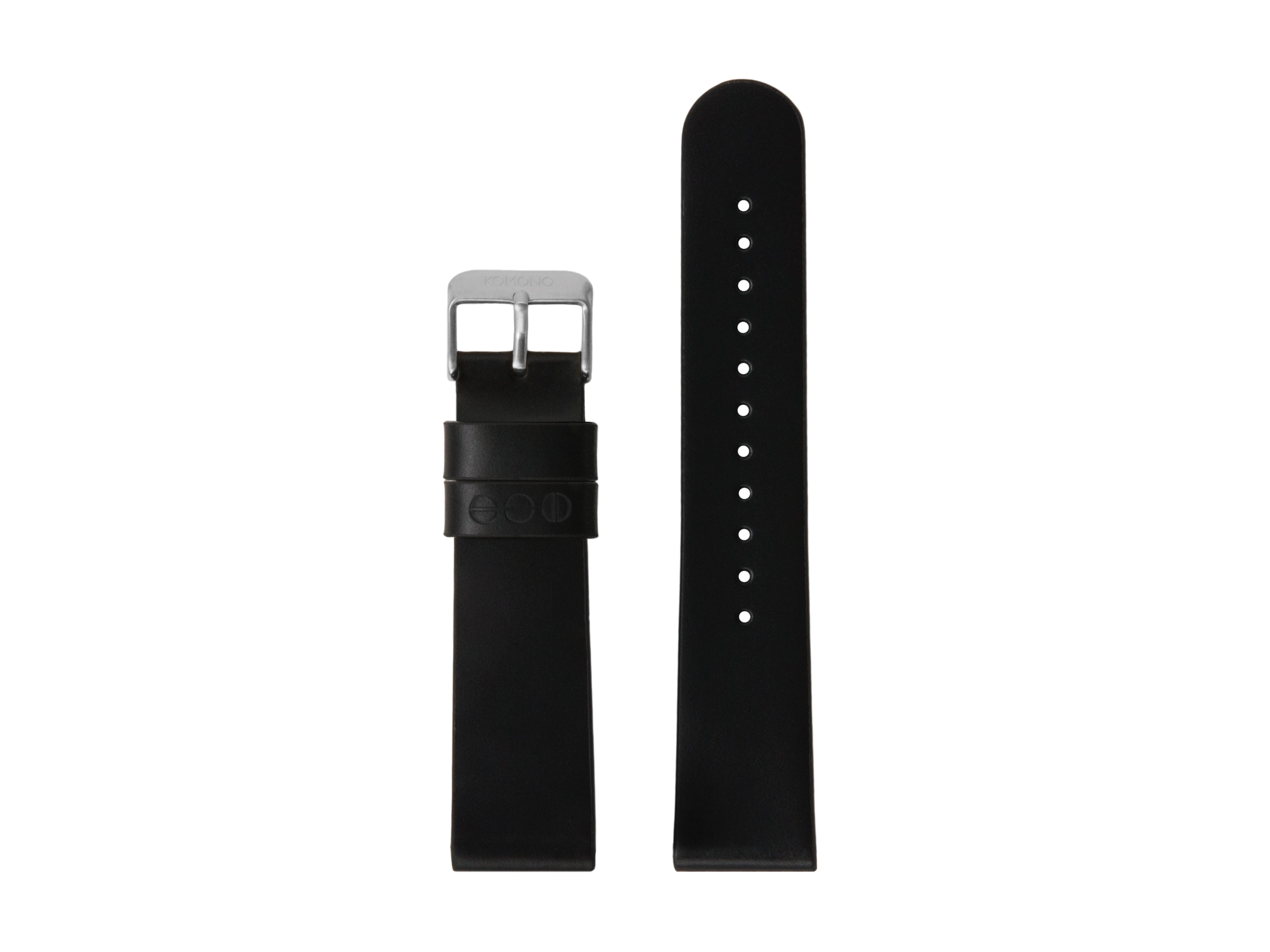 komono-strap-20-black-silver-uhrenarmband image 1