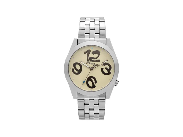komono-ray-liquid-estate-silver-marshmallow-edelstahl-uhr-mit-reflektierendem-zi image 1
