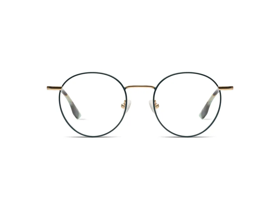 komono-pete-white-gold-matte-teal-brillenfassung image 1