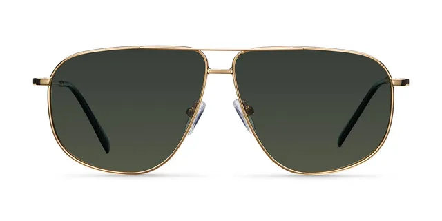 meller-dina-sonnenbrille-gold-olive-oversize-aviator-mit-doppelsteg image 1