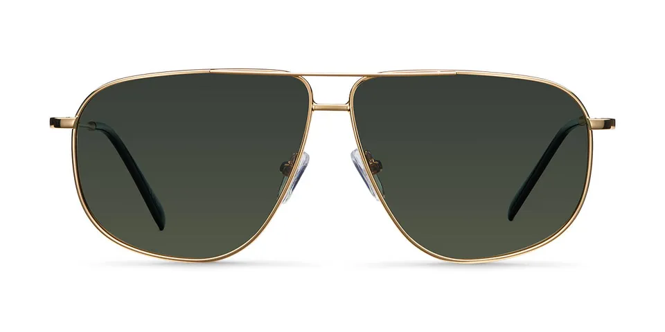 meller-dina-sonnenbrille-gold-olive-oversize-aviator-mit-doppelsteg image 1