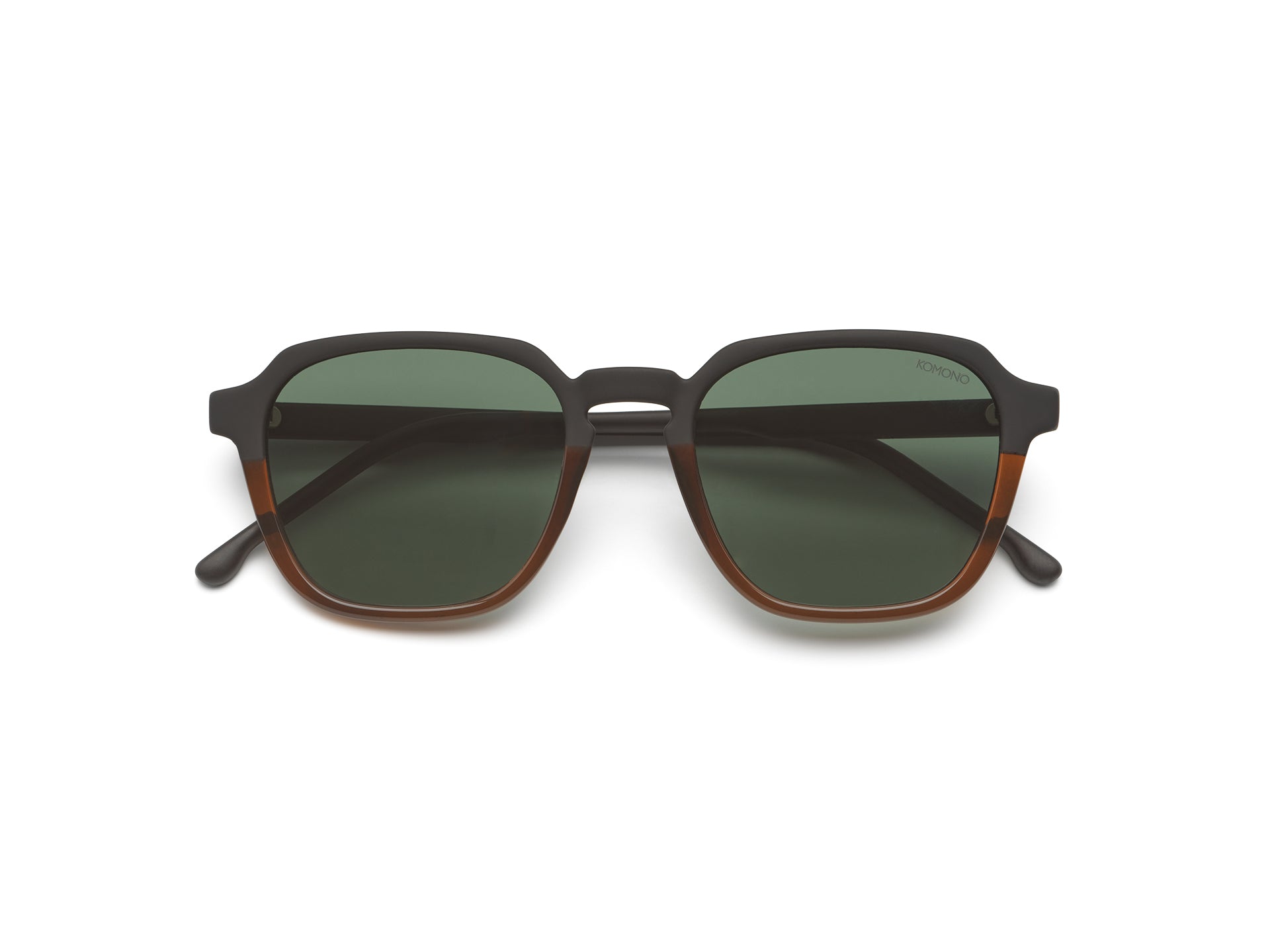 komono-matty-bronze-carbon-rechteckige-bio-nylon-sonnenbrille image 1