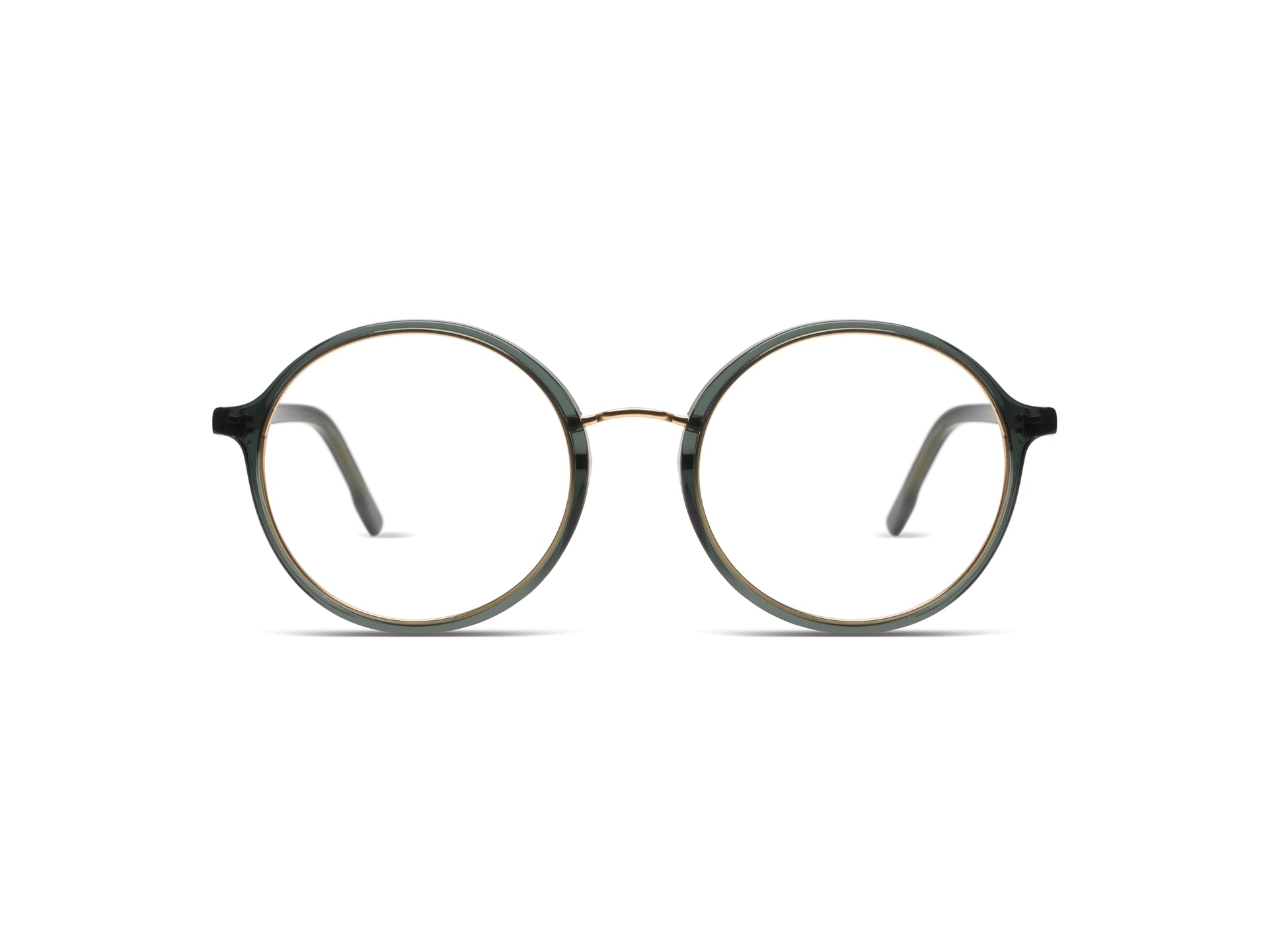 komono-alvie-emerald-rose-gold-matte-runde-sonnenbrille image 1