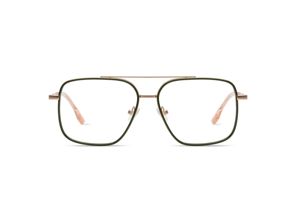 komono-jett-khaki-rose-gold-brille image 1