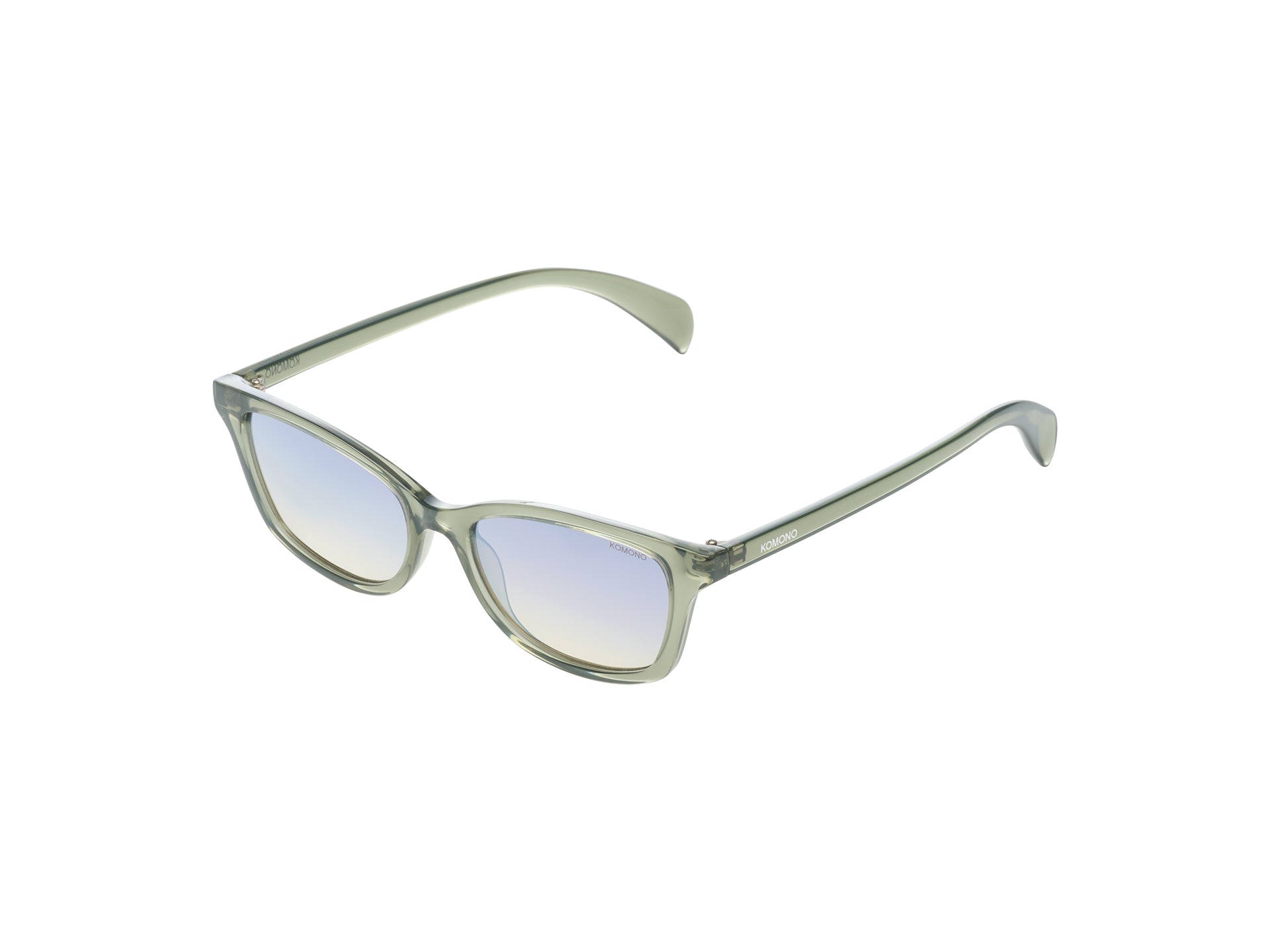 komono-gloria-thistle-green-schmale-unisex-sonnenbrille-mit-cat-eye-akzent image 3