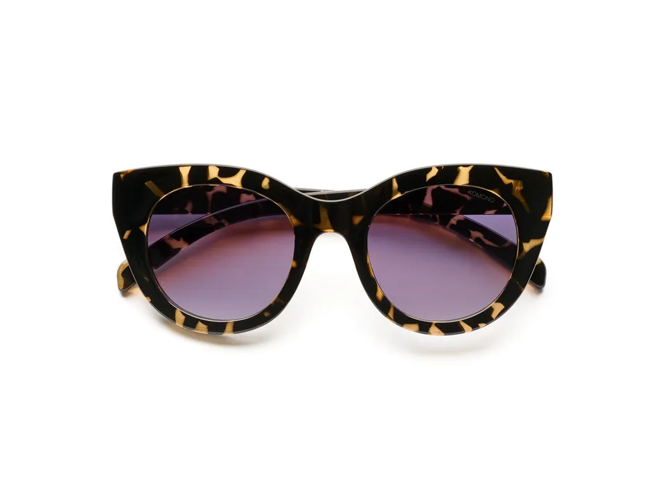 komono-louise-dark-tortoise-cateye-sonnenbrille-recyceltes-acetat image 1