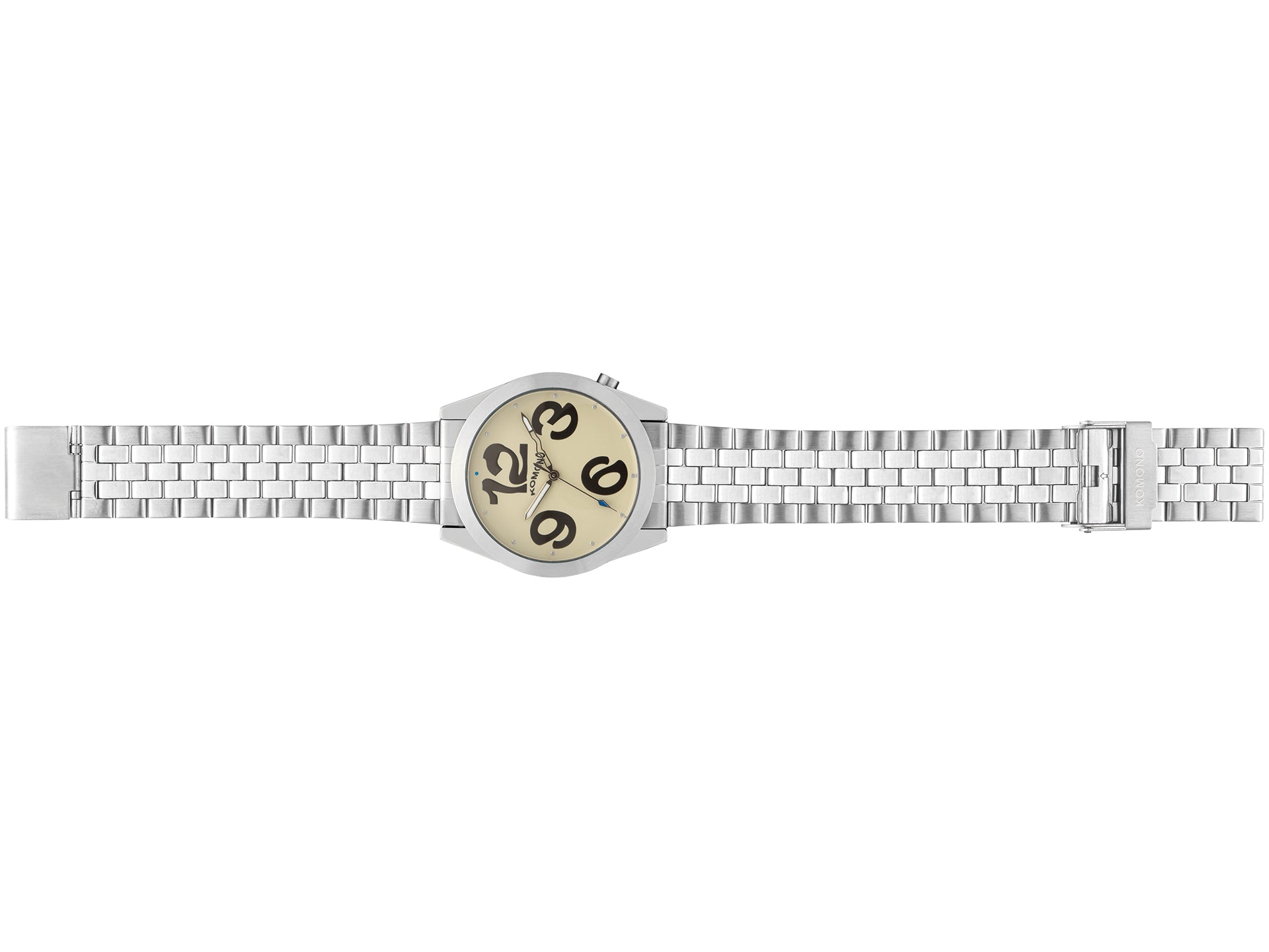 komono-ray-liquid-estate-silver-marshmallow-edelstahl-uhr-mit-reflektierendem-zi image 2