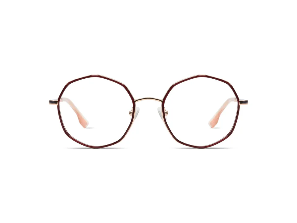 komono-sofia-brille-burgundy-rose-gold image 1