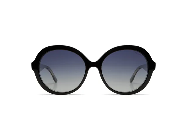 komono-misty-black-clear-white-gold-sonnenbrille-oversized-rund-polarisiert image 1