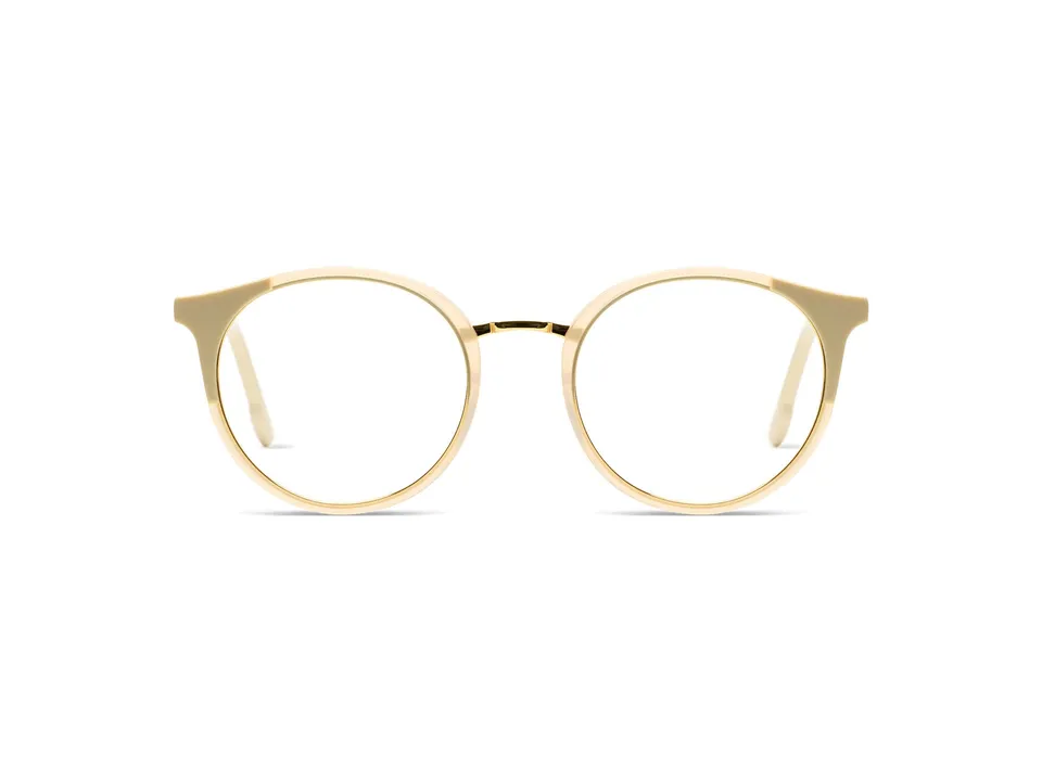 komono-eliot-milky-white-whitegold-brillengestell image 1