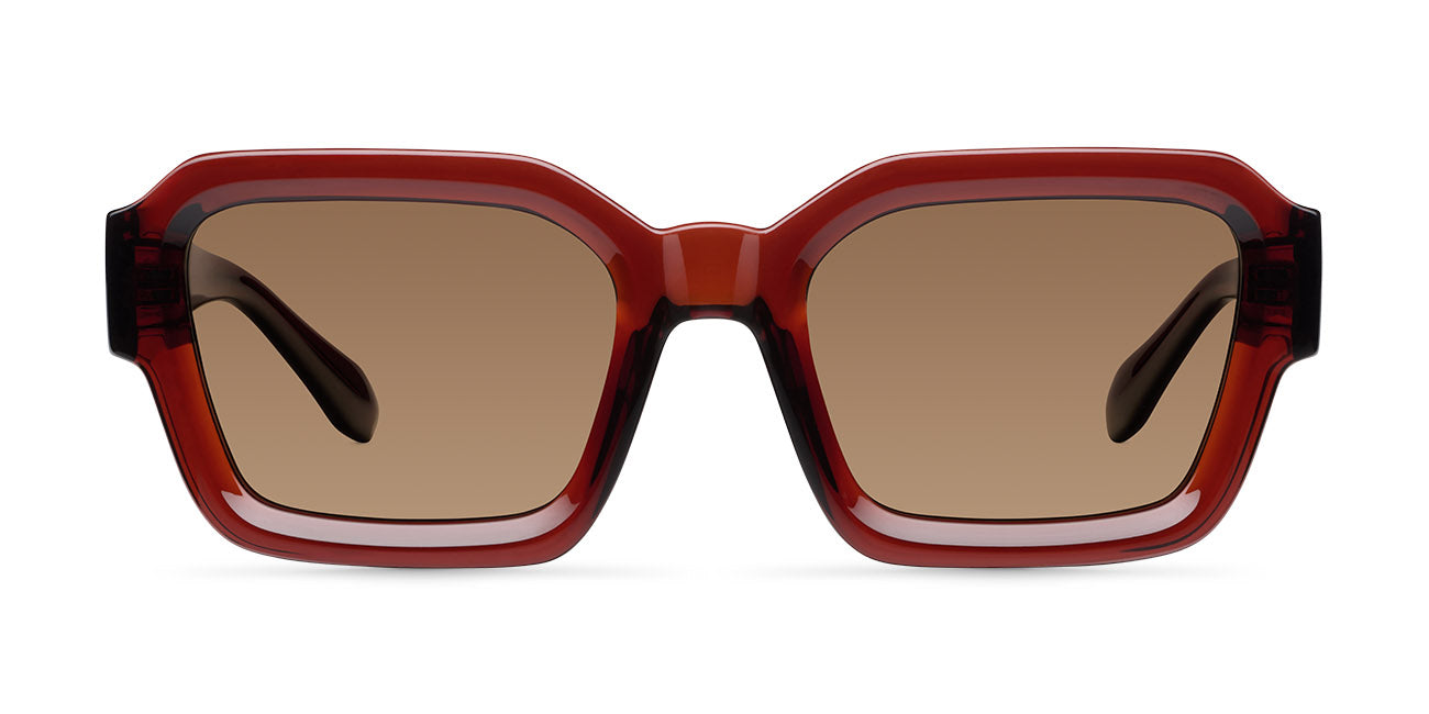meller-nayah-maroon-kakao-sonnenbrille-von-den-70ern-inspirierte-eckige-oversize image 1