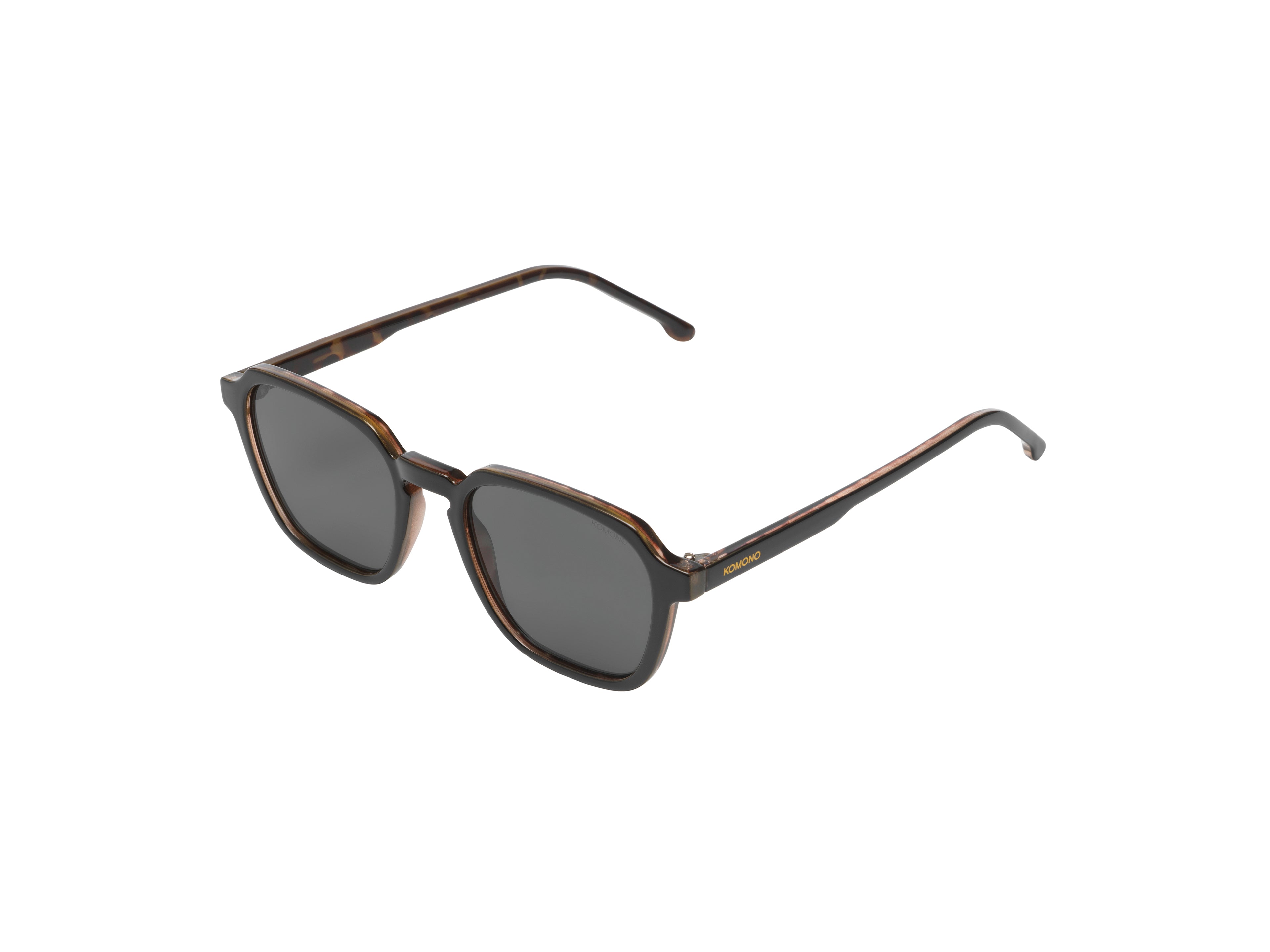 komono-matty-black-tortoise-elegante-rechteckige-bestseller-sonnenbrille-aus-bio image 2