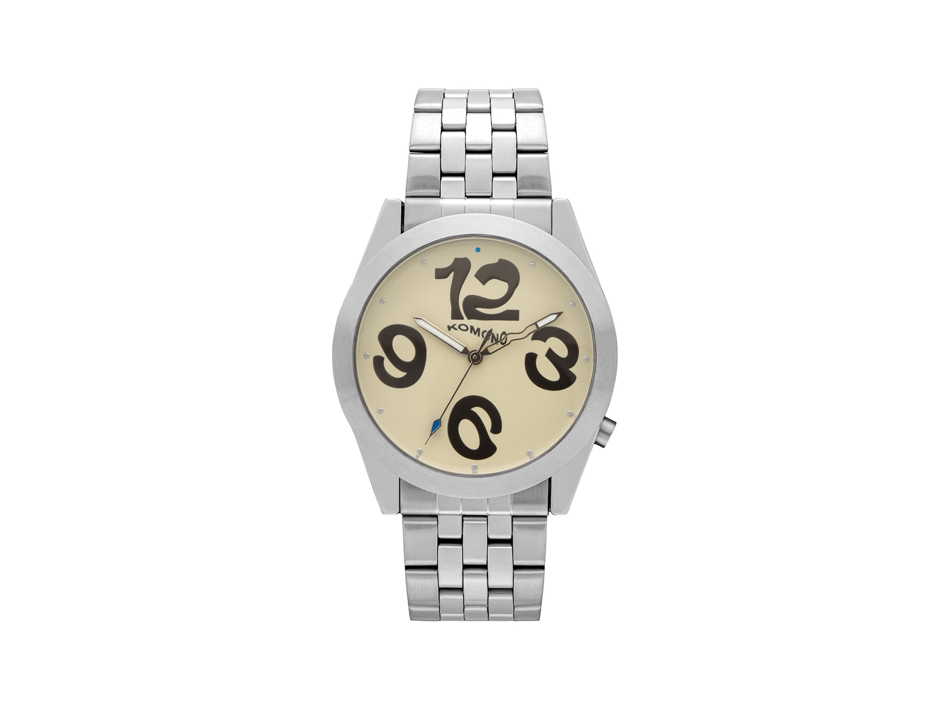 komono-ray-liquid-estate-silver-marshmallow-edelstahl-uhr-mit-reflektierendem-zi image 1