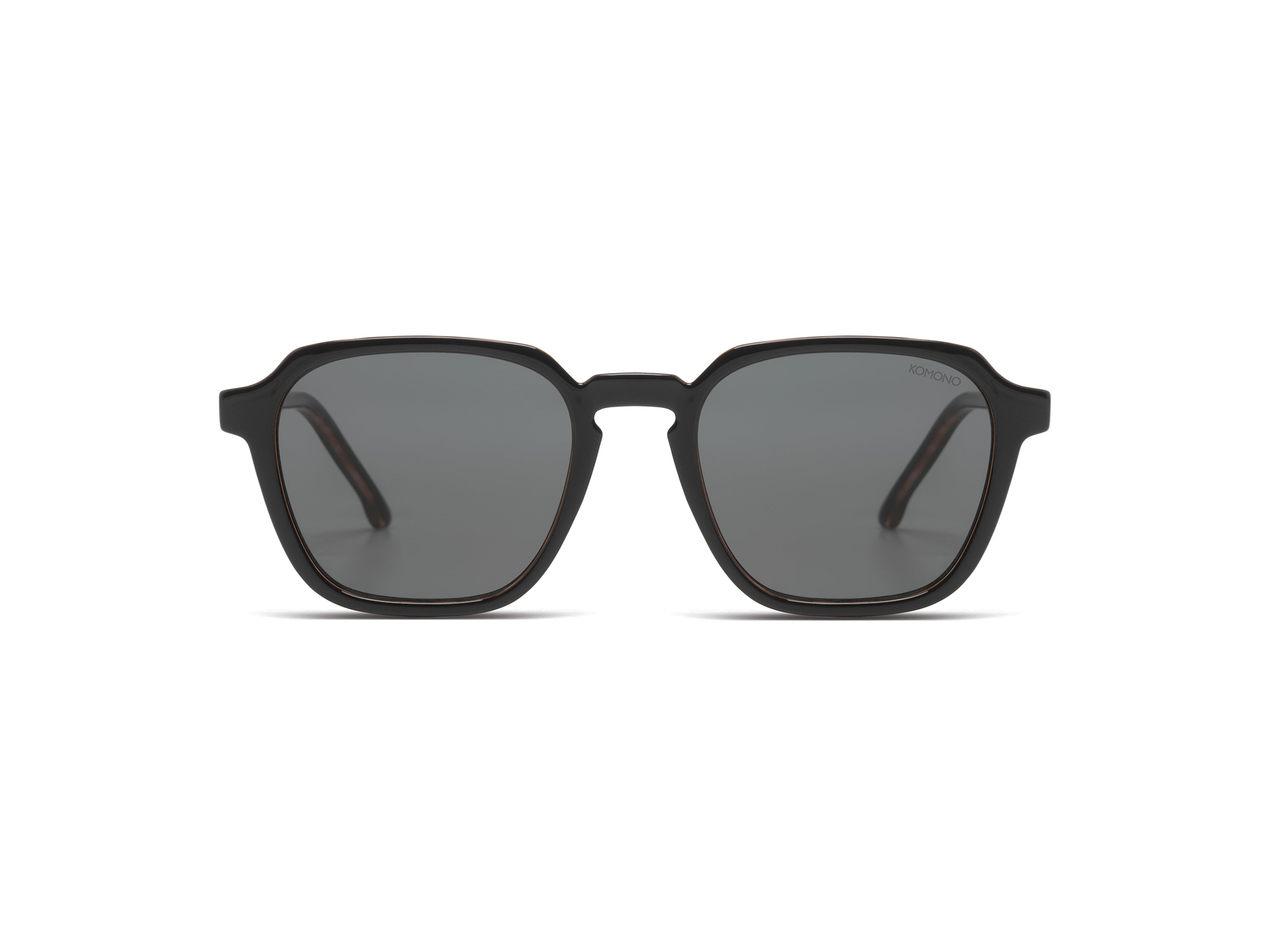 komono-matty-black-tortoise-elegante-rechteckige-bestseller-sonnenbrille-aus-bio image 1