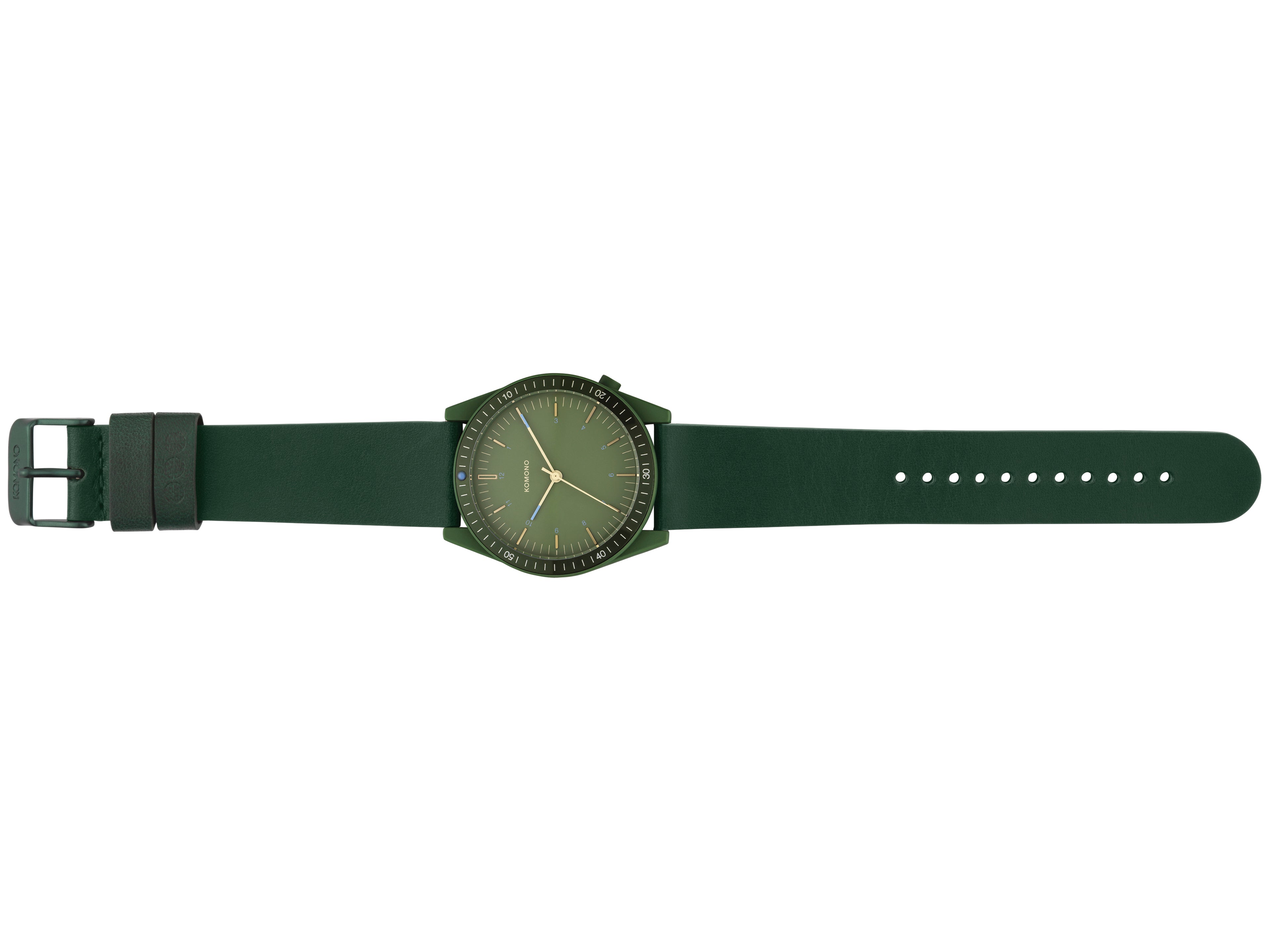komono-ray-shade-leather-green-uhr image 2