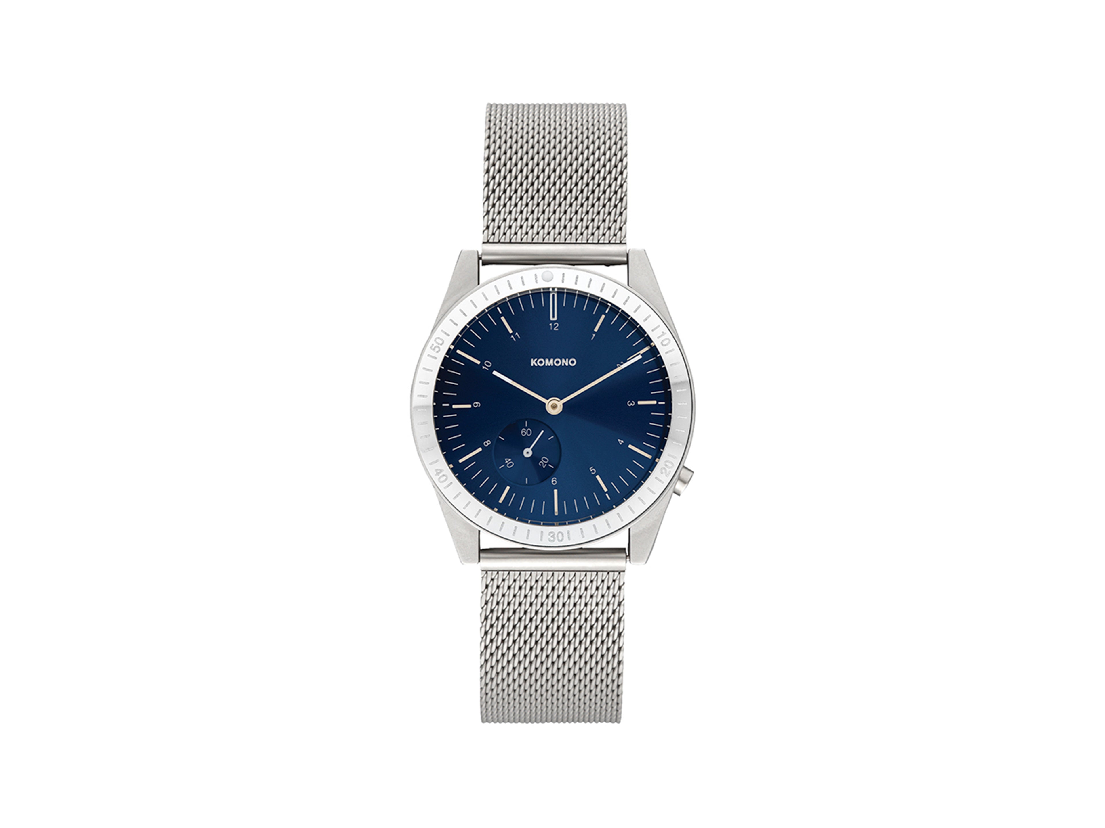 komono-ray-legacy-mesh-silver-blue-uhr image 1