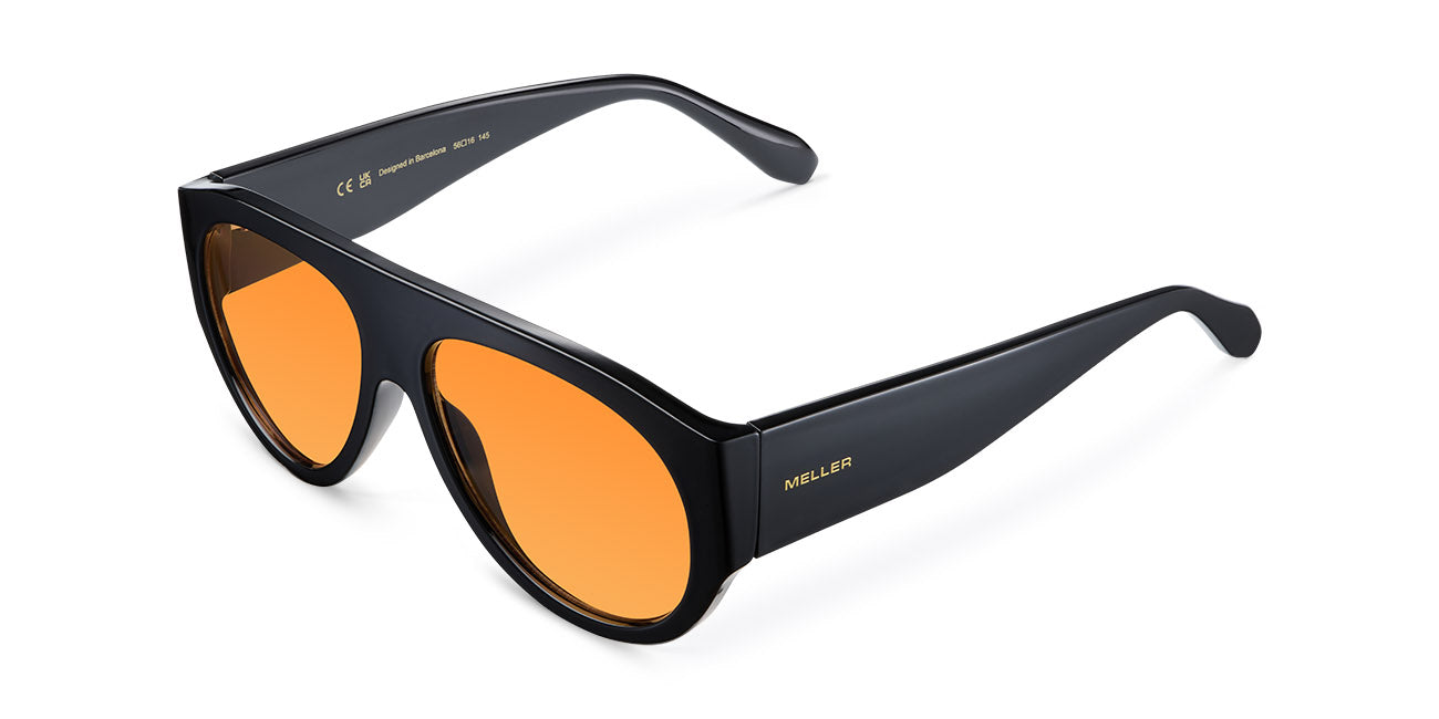 meller-lira-black-orange-aviator-sonnenbrille-oversized-aviator-in-schwarz-orang image 2
