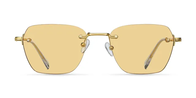 meller-hakim-gold-yellow-sonnenbrille-geometrisch-metallgestell image 1