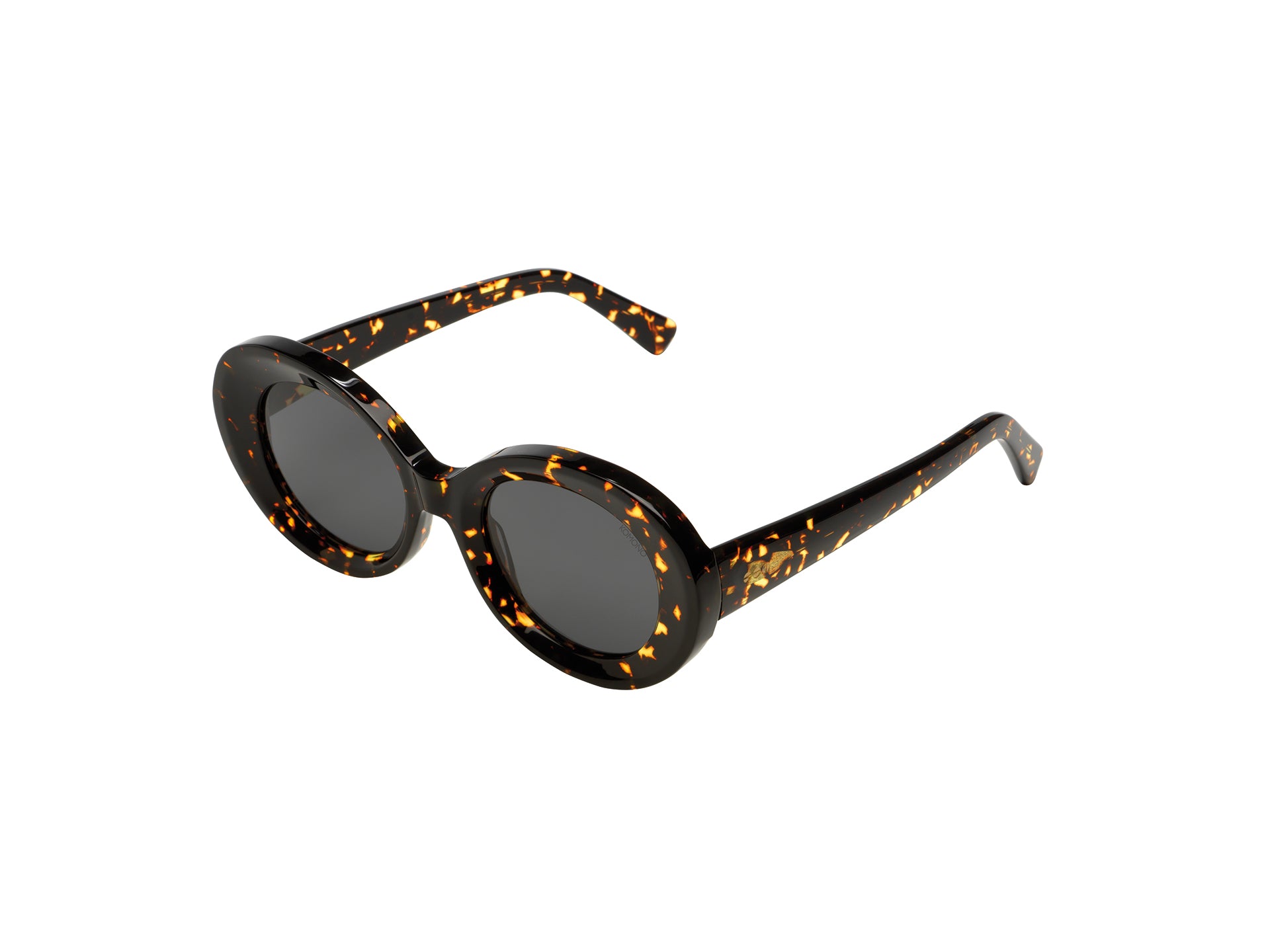 komono-n-sonnenbrille-flake-tortoise-braun-oval-komono-x-tom-eerebout image 2