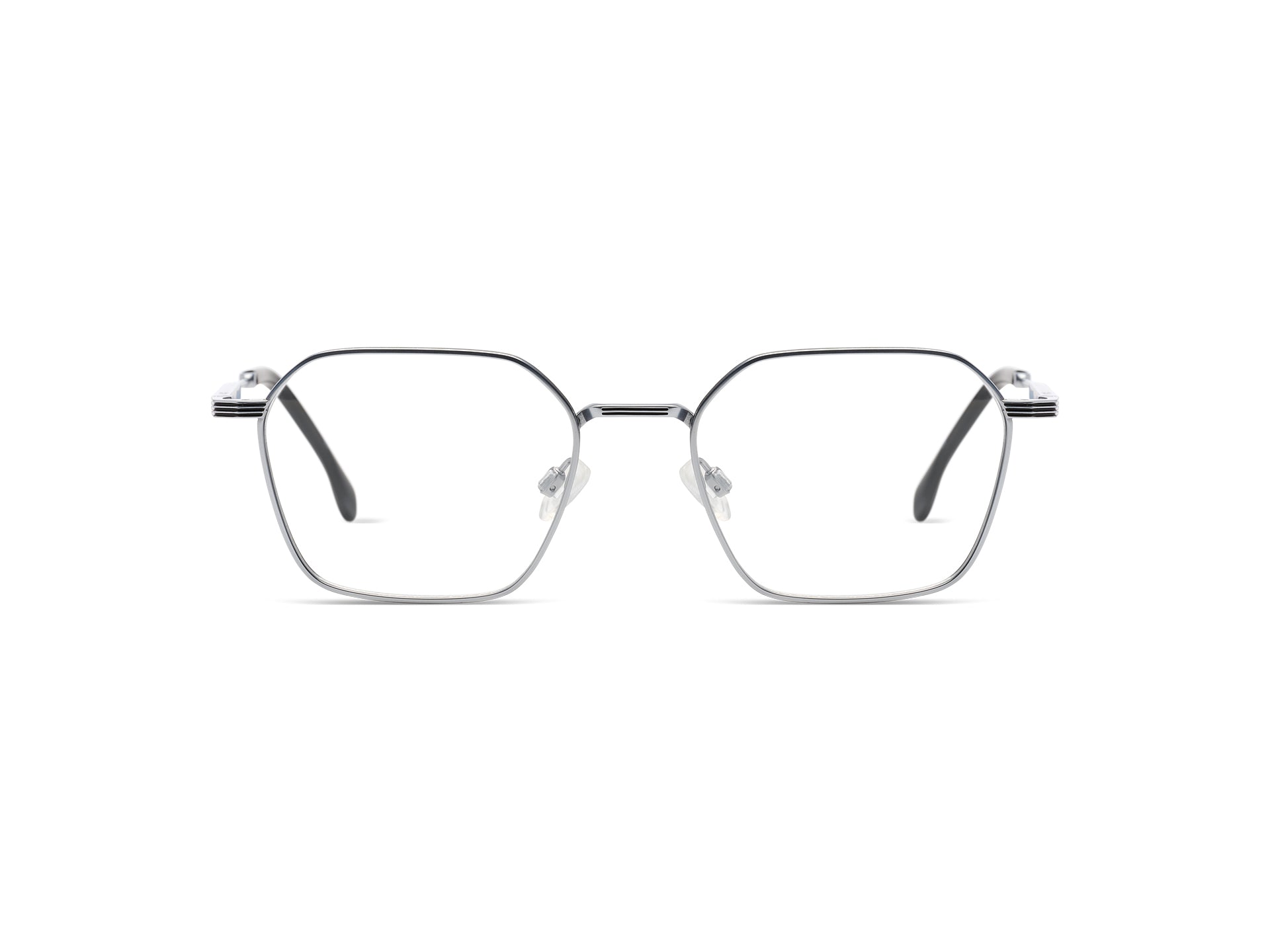 komono-yuki-silber-matt-eckige-brille-im-mid-century-design image 1