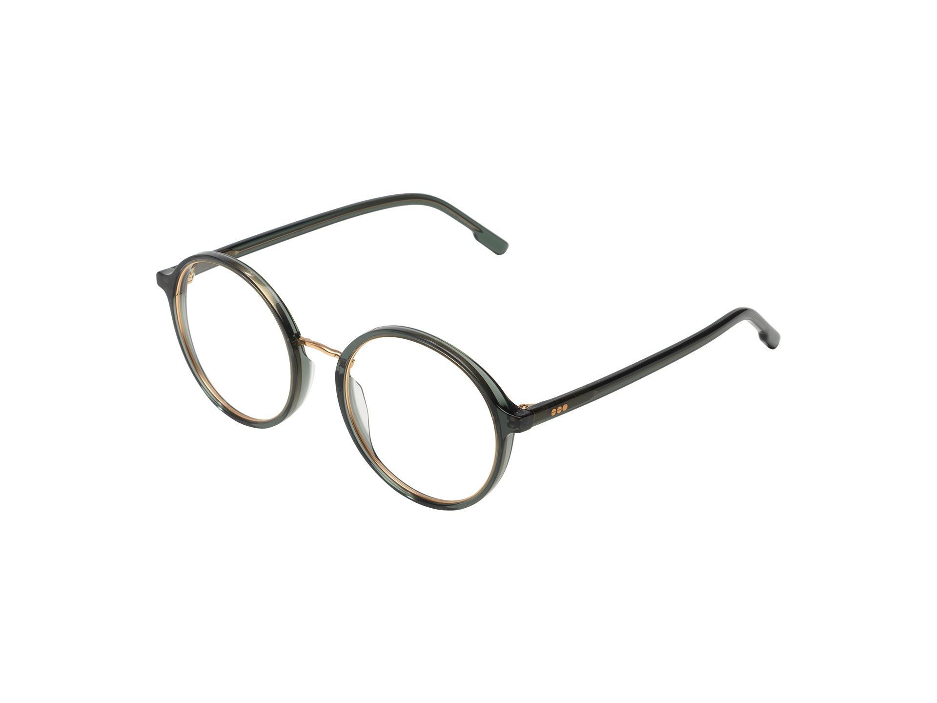 komono-alvie-emerald-rose-gold-matte-runde-sonnenbrille image 2