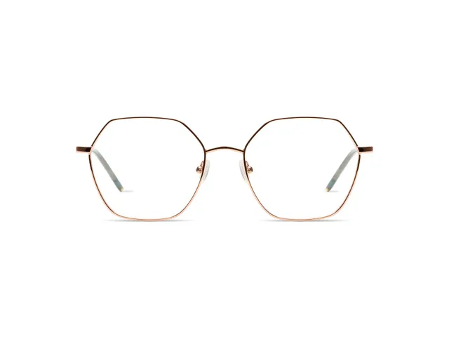 komono-nora-rose-gold-glossy-emerald-hexagonale-brillenfassung image 1