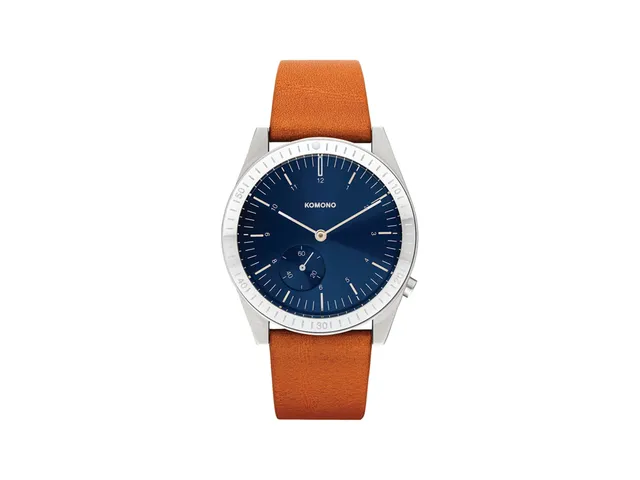 komono-ray-legacy-leather-silver-blue-cognac-uhr image 1