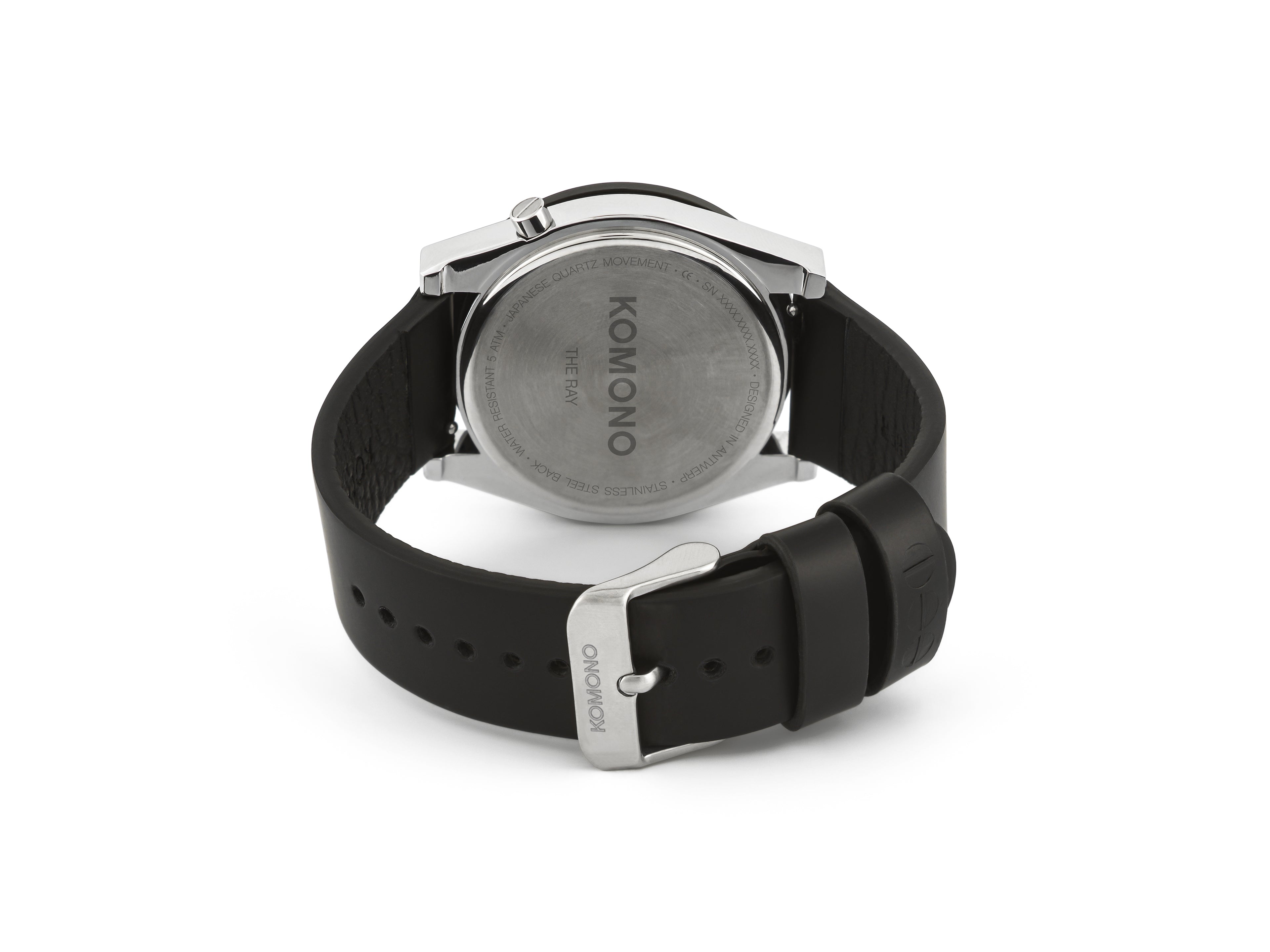 komono-ray-legacy-herrenuhr-leder-black image 3